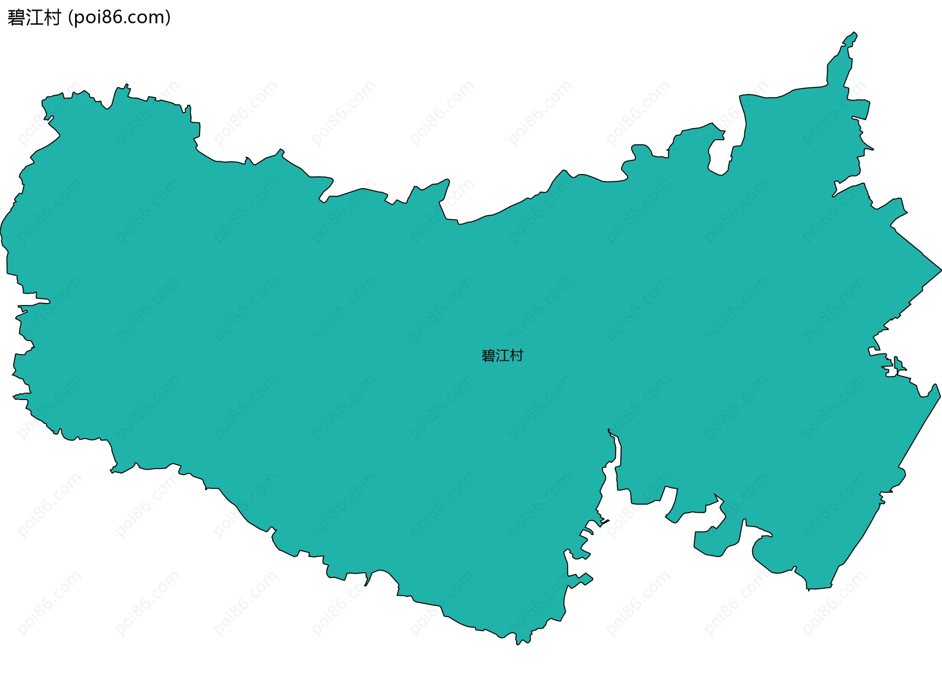 碧江村边界地图