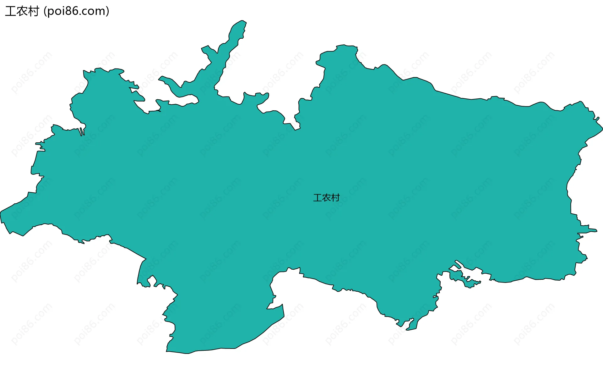工农村边界地图