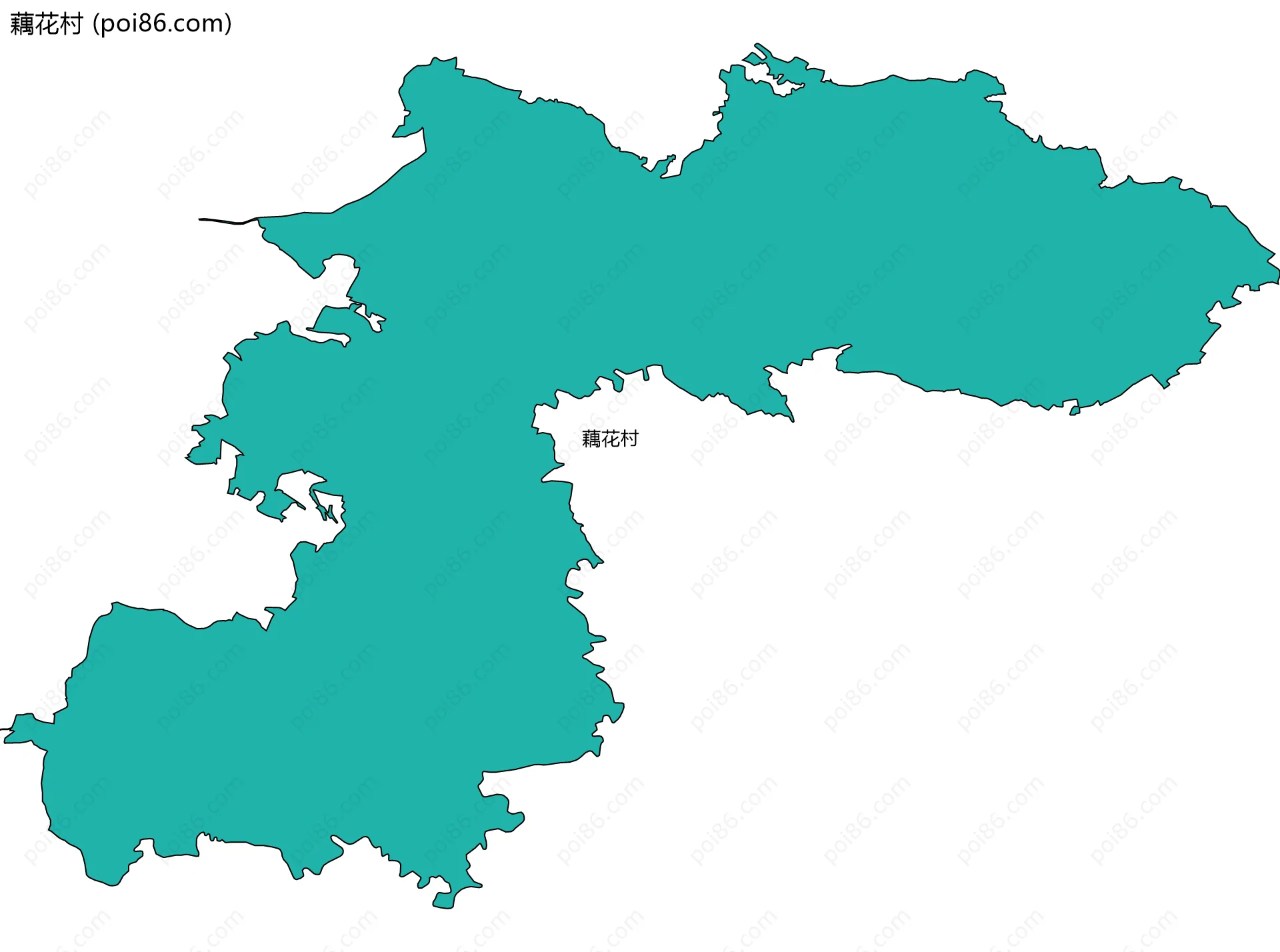 藕花村边界地图