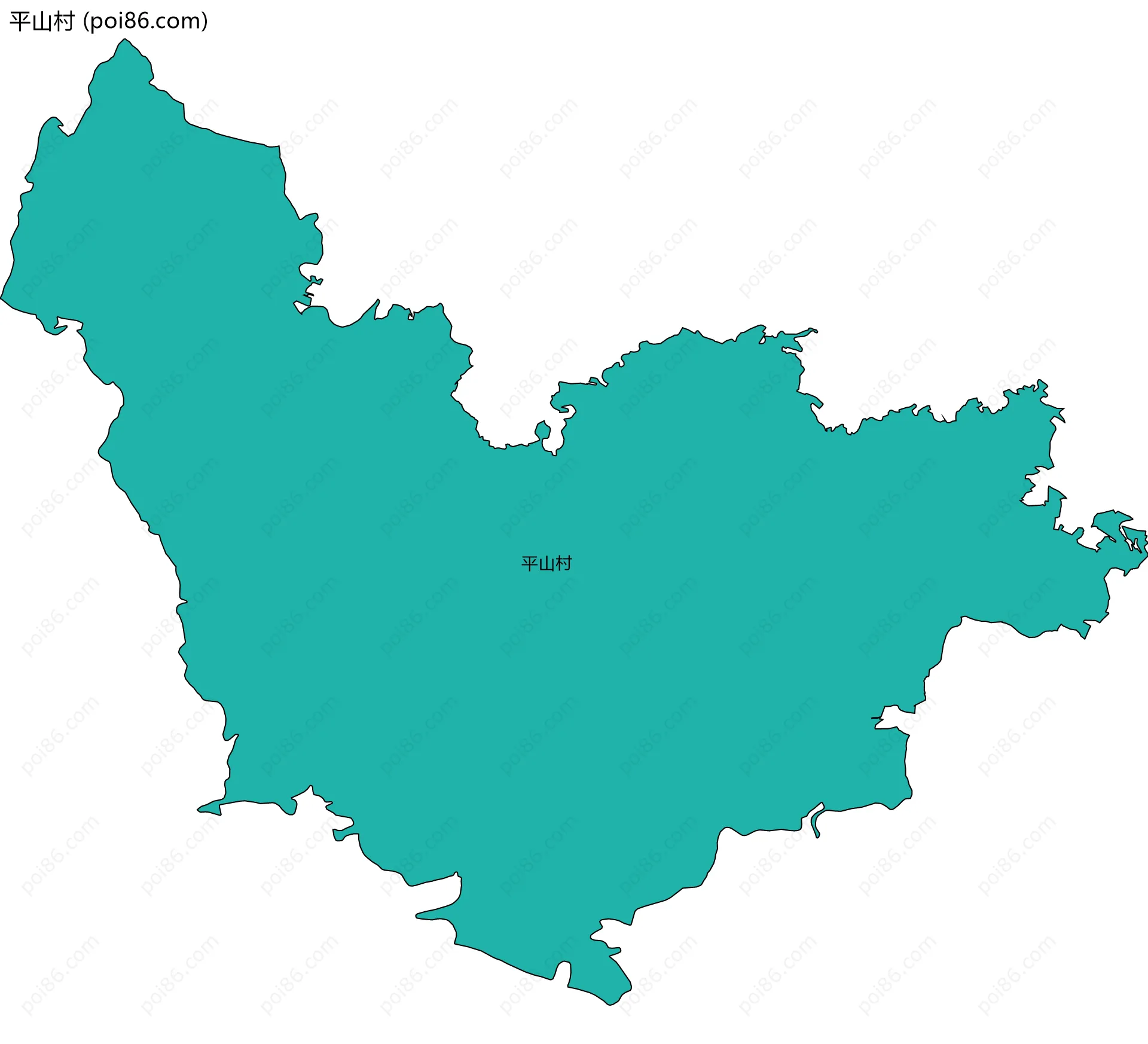 平山村边界地图