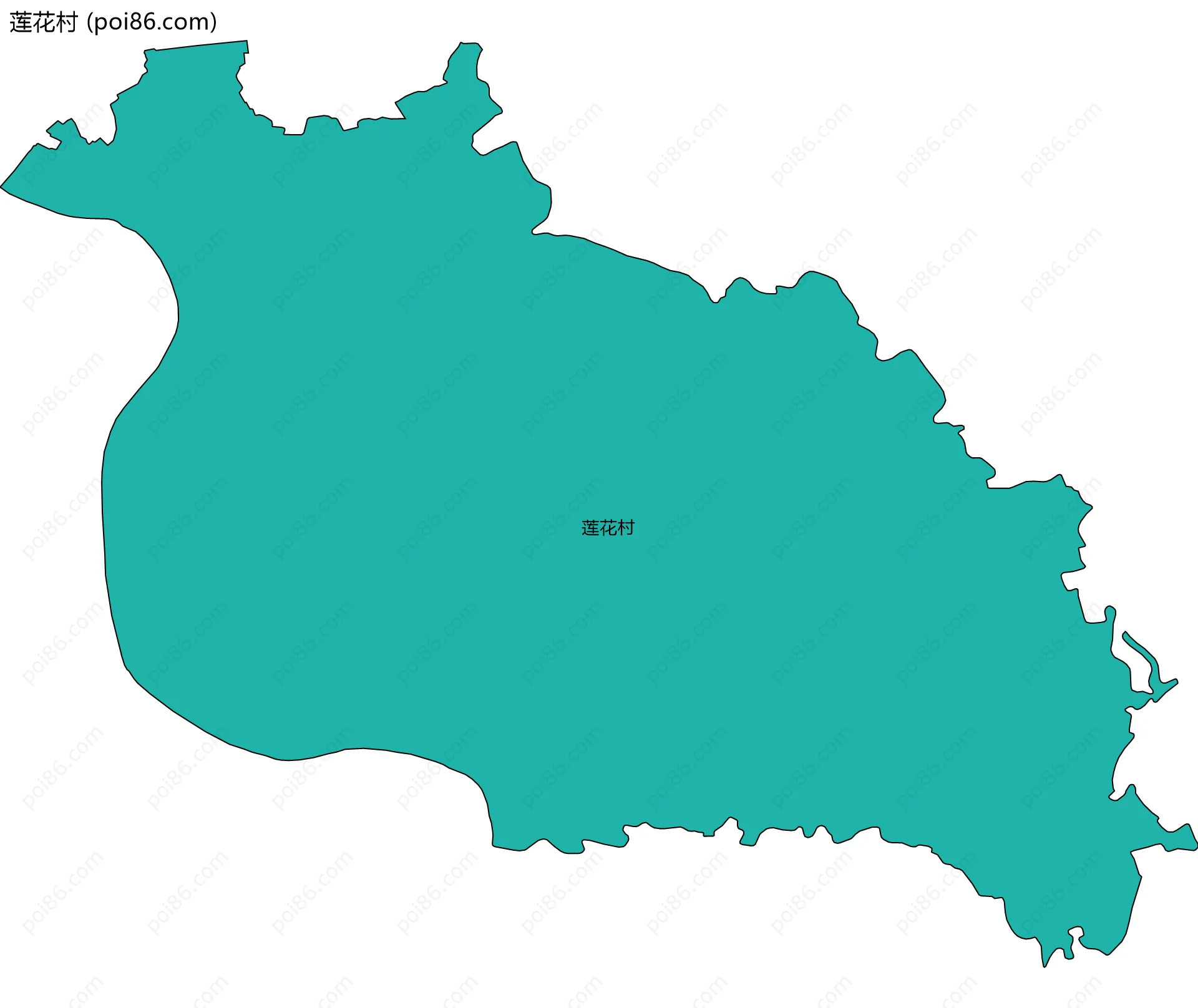 莲花村边界地图