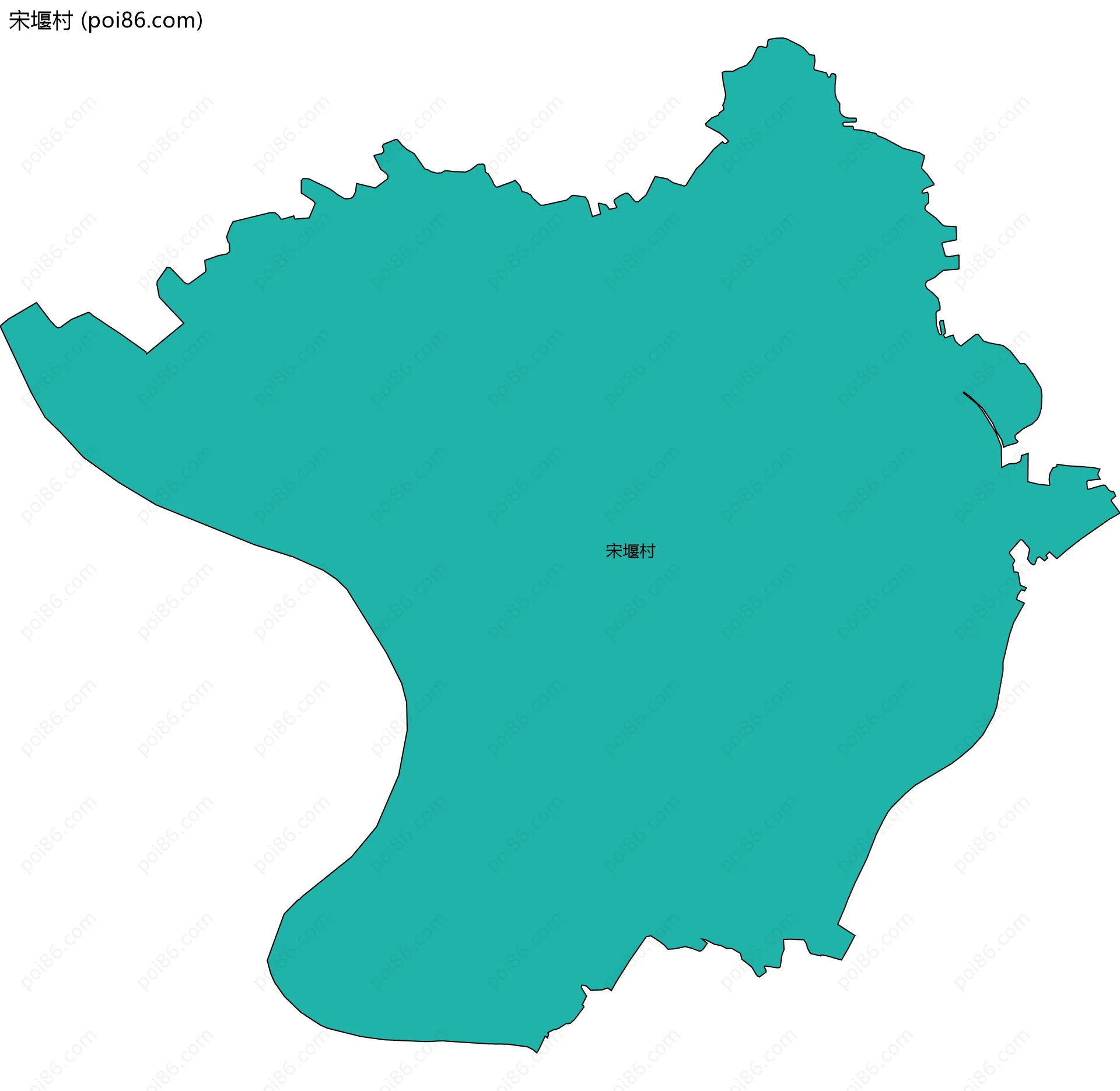 宋堰村边界地图