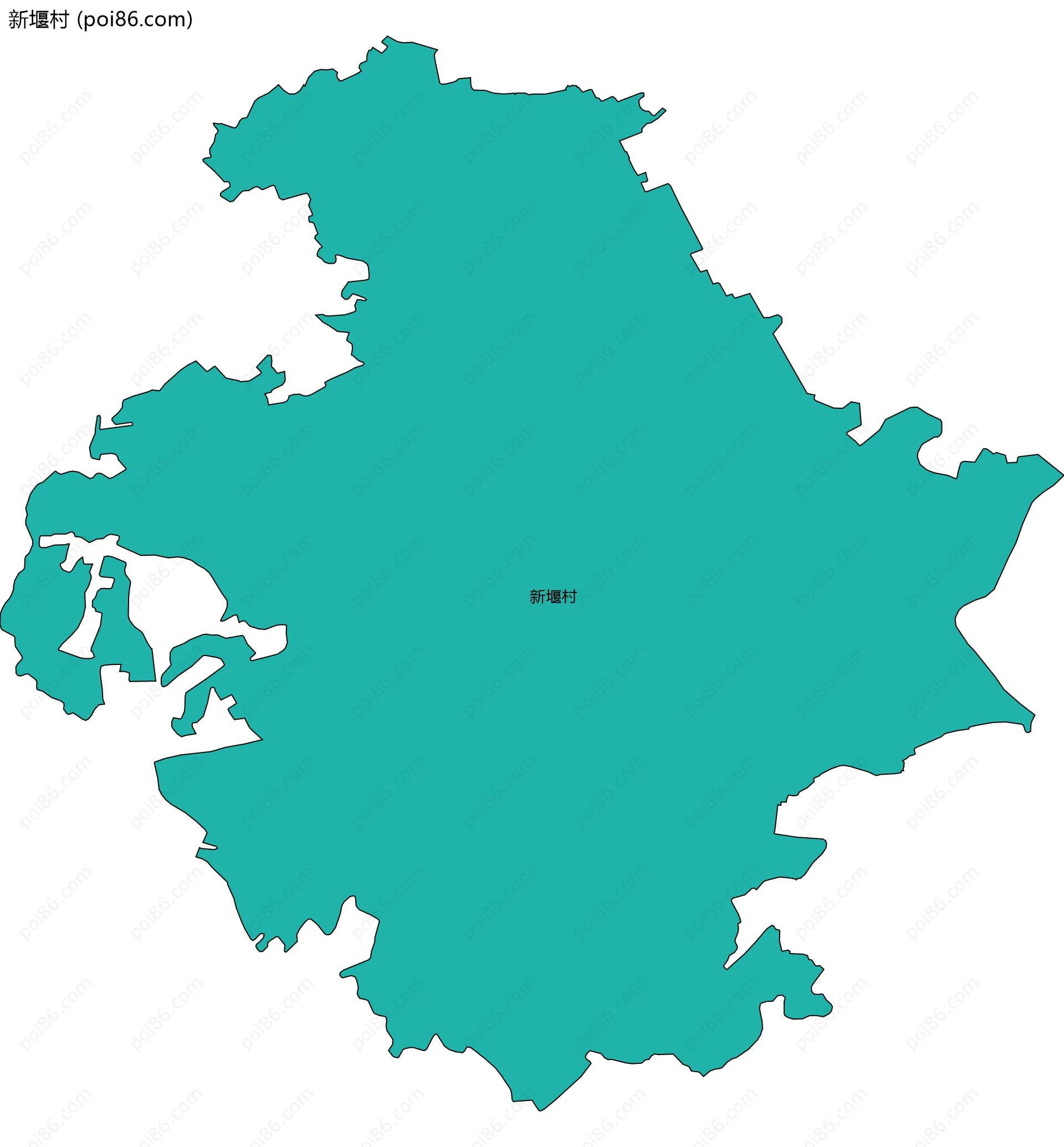 新堰村边界地图