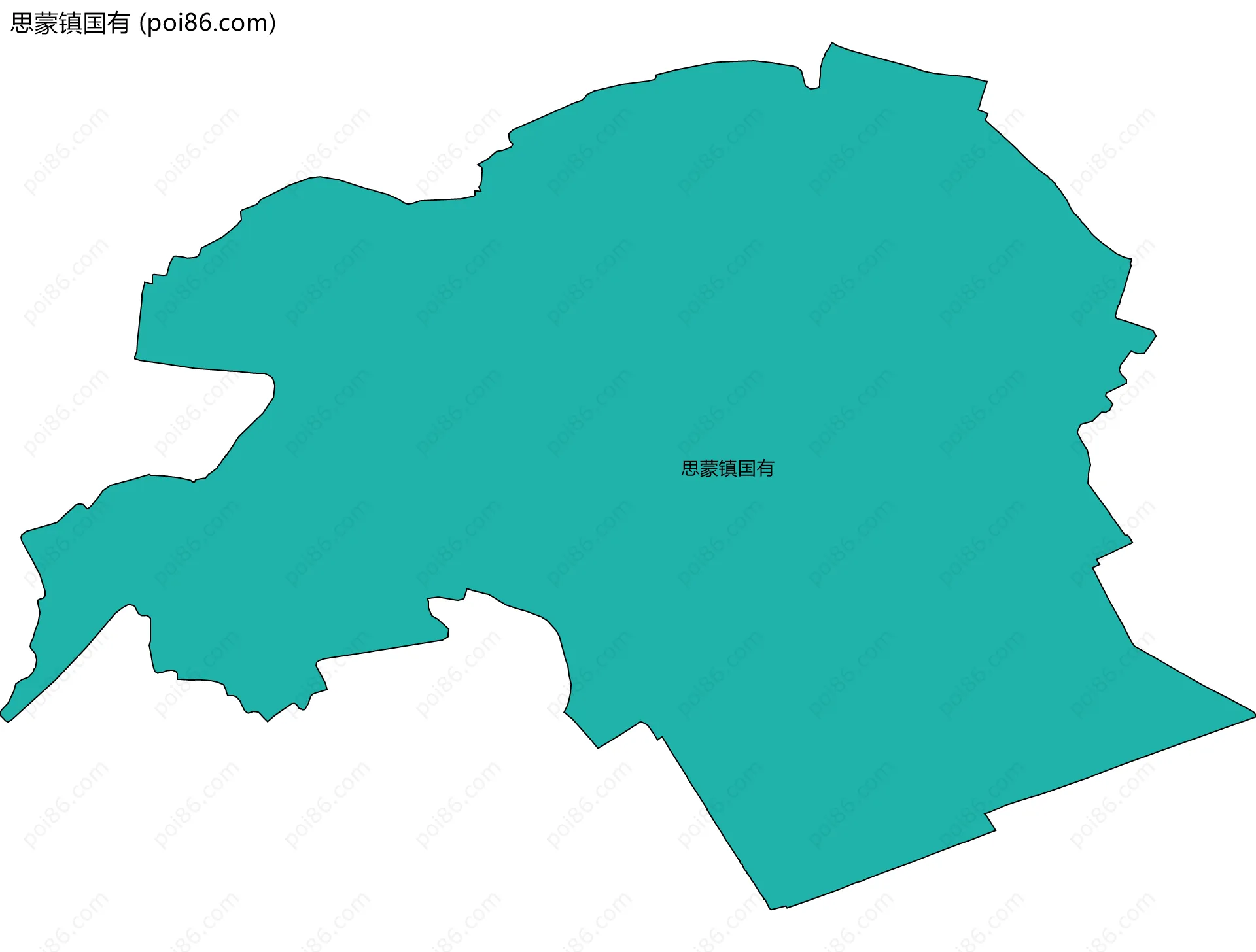 思蒙镇国有边界地图