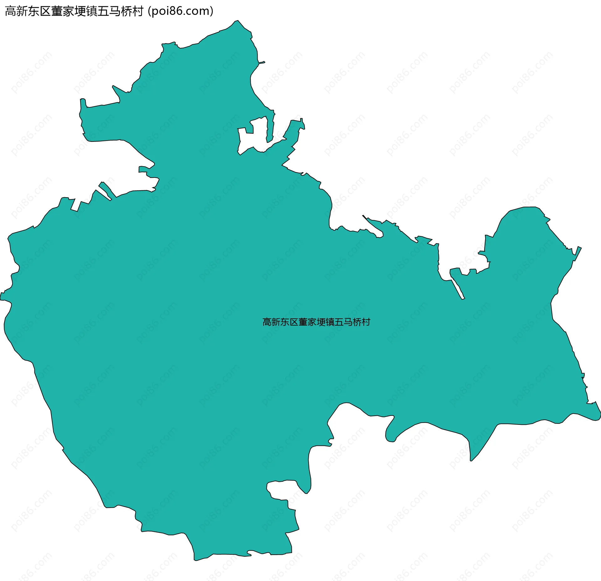 高新东区董家埂镇五马桥村边界地图