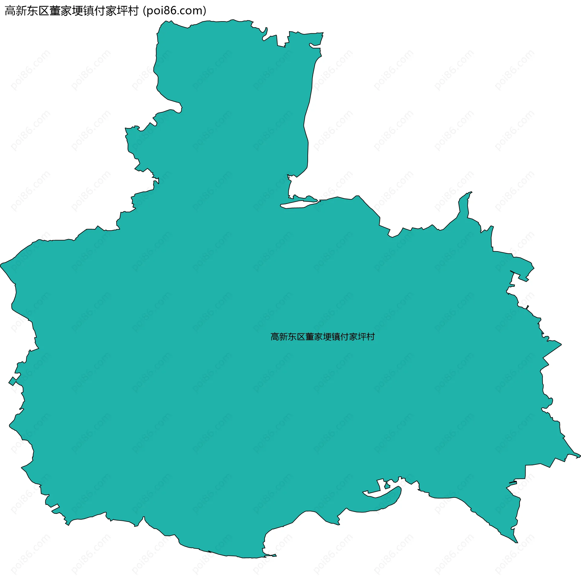 高新东区董家埂镇付家坪村边界地图