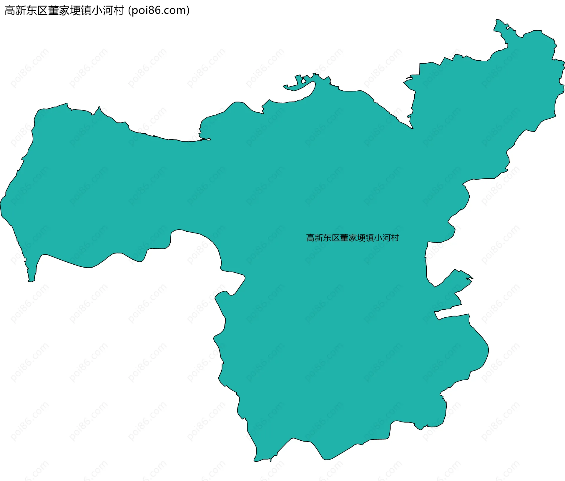 高新东区董家埂镇小河村边界地图