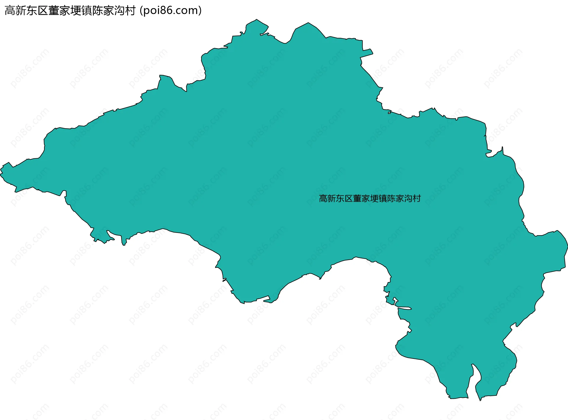 高新东区董家埂镇陈家沟村边界地图