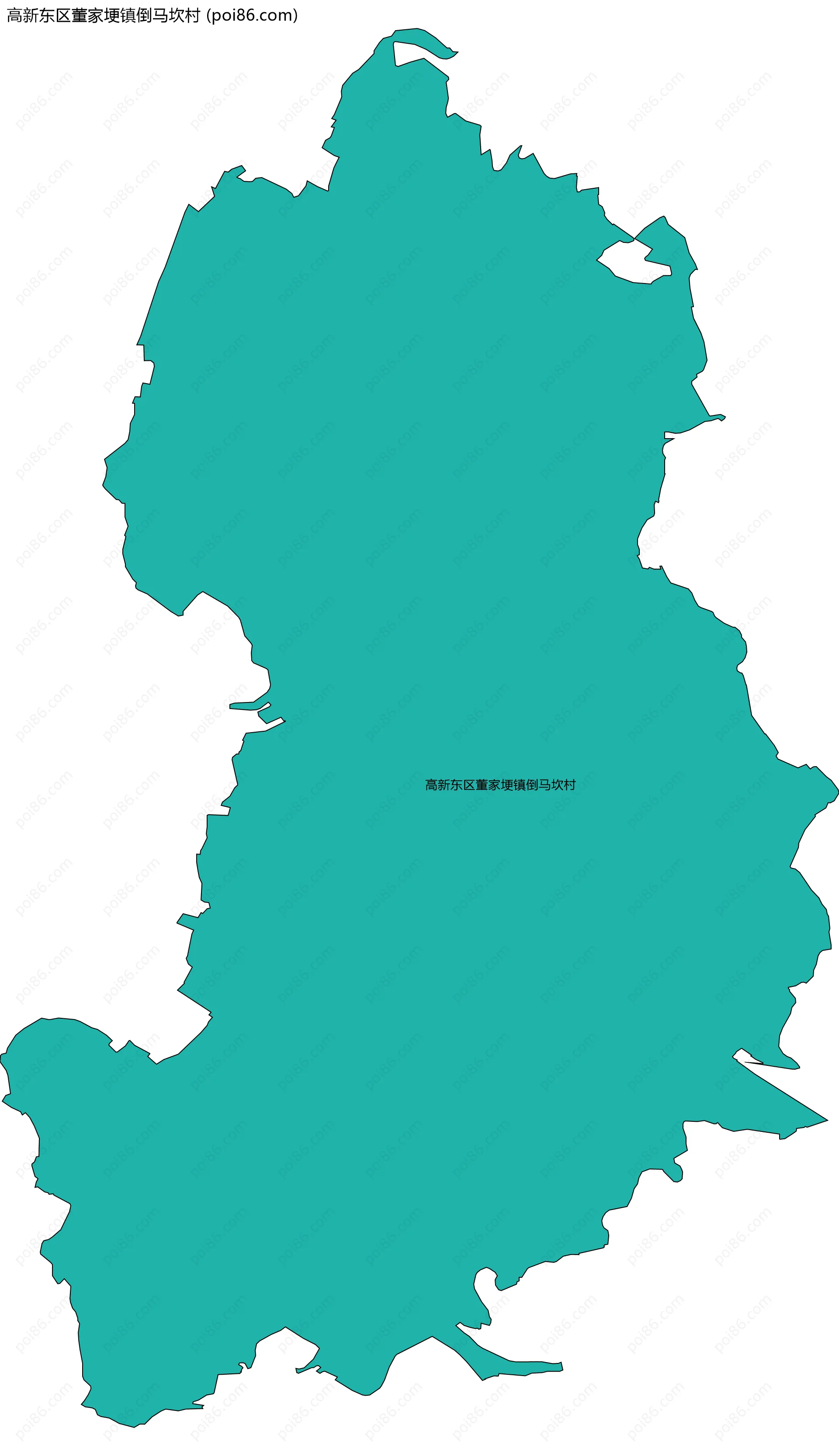 高新东区董家埂镇倒马坎村边界地图
