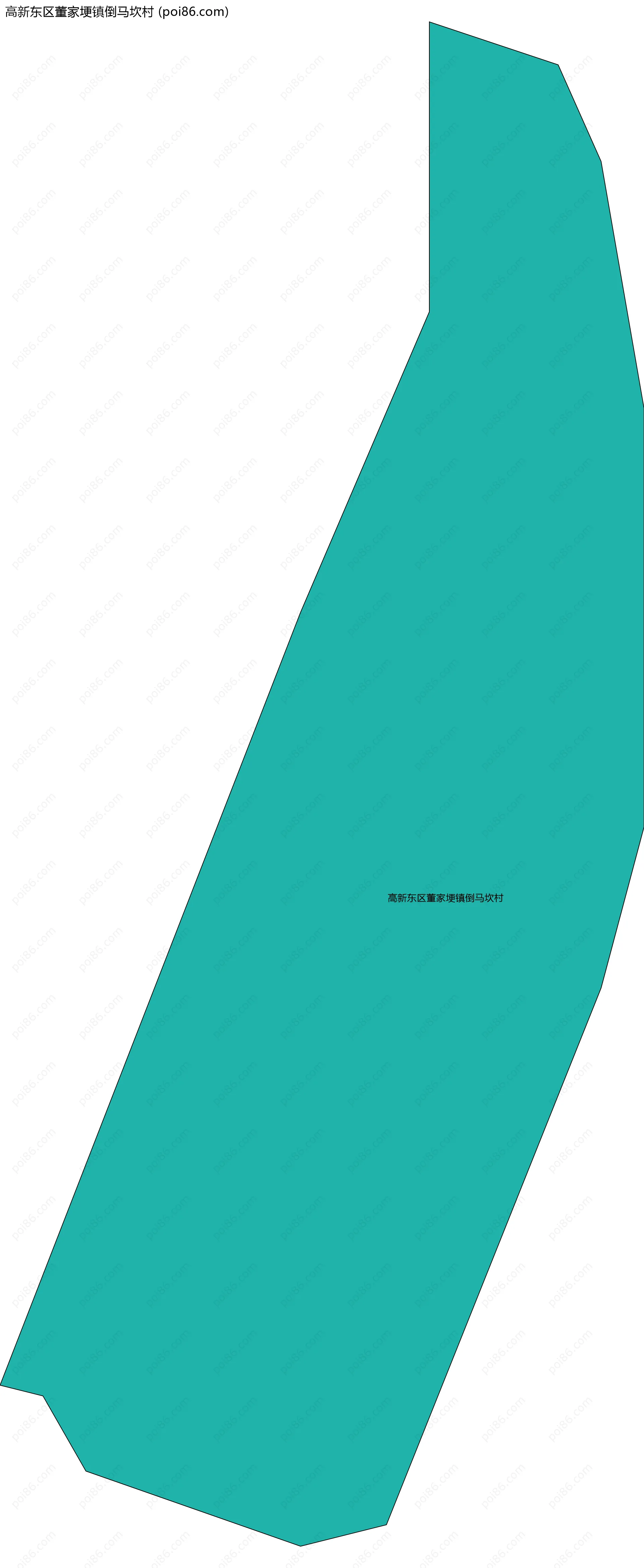 高新东区董家埂镇倒马坎村边界地图