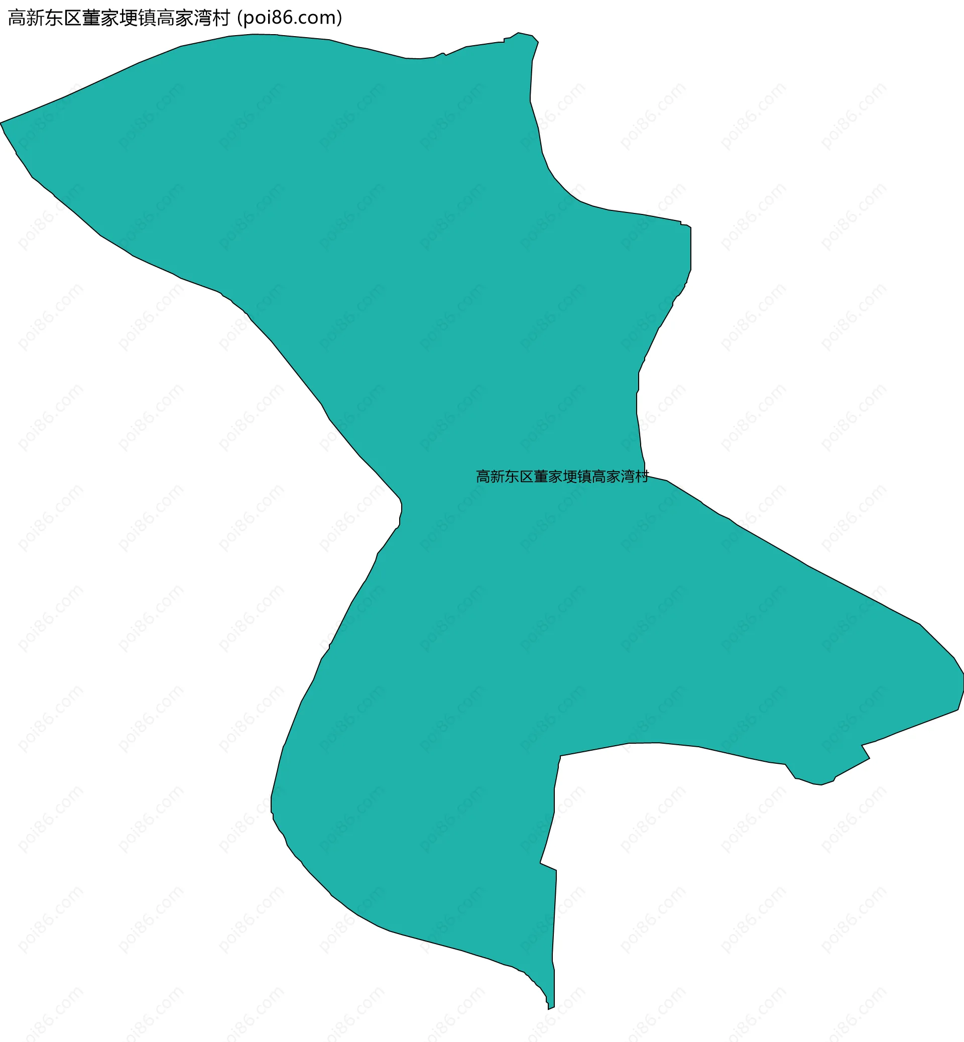高新东区董家埂镇高家湾村边界地图