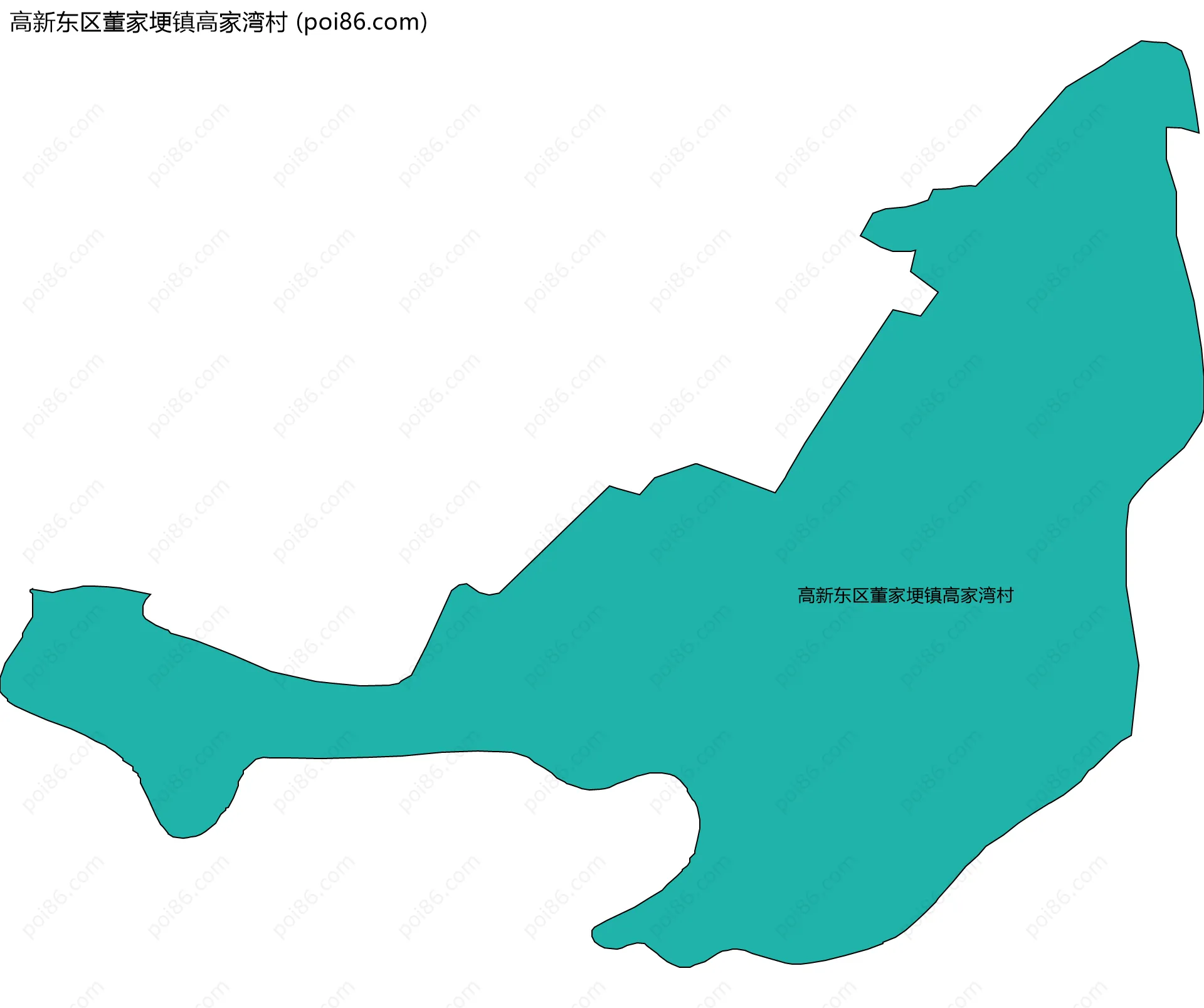 高新东区董家埂镇高家湾村边界地图