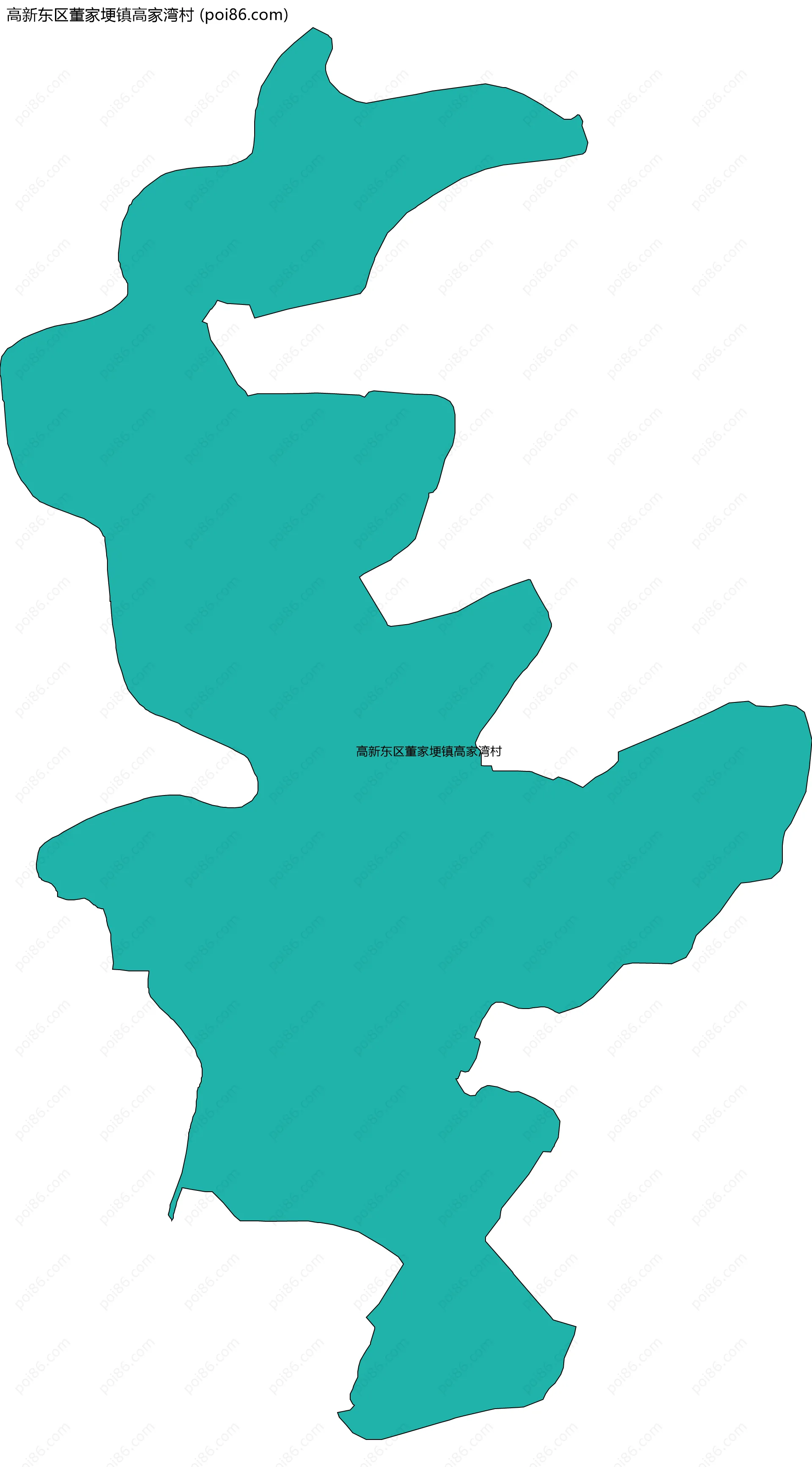 高新东区董家埂镇高家湾村边界地图