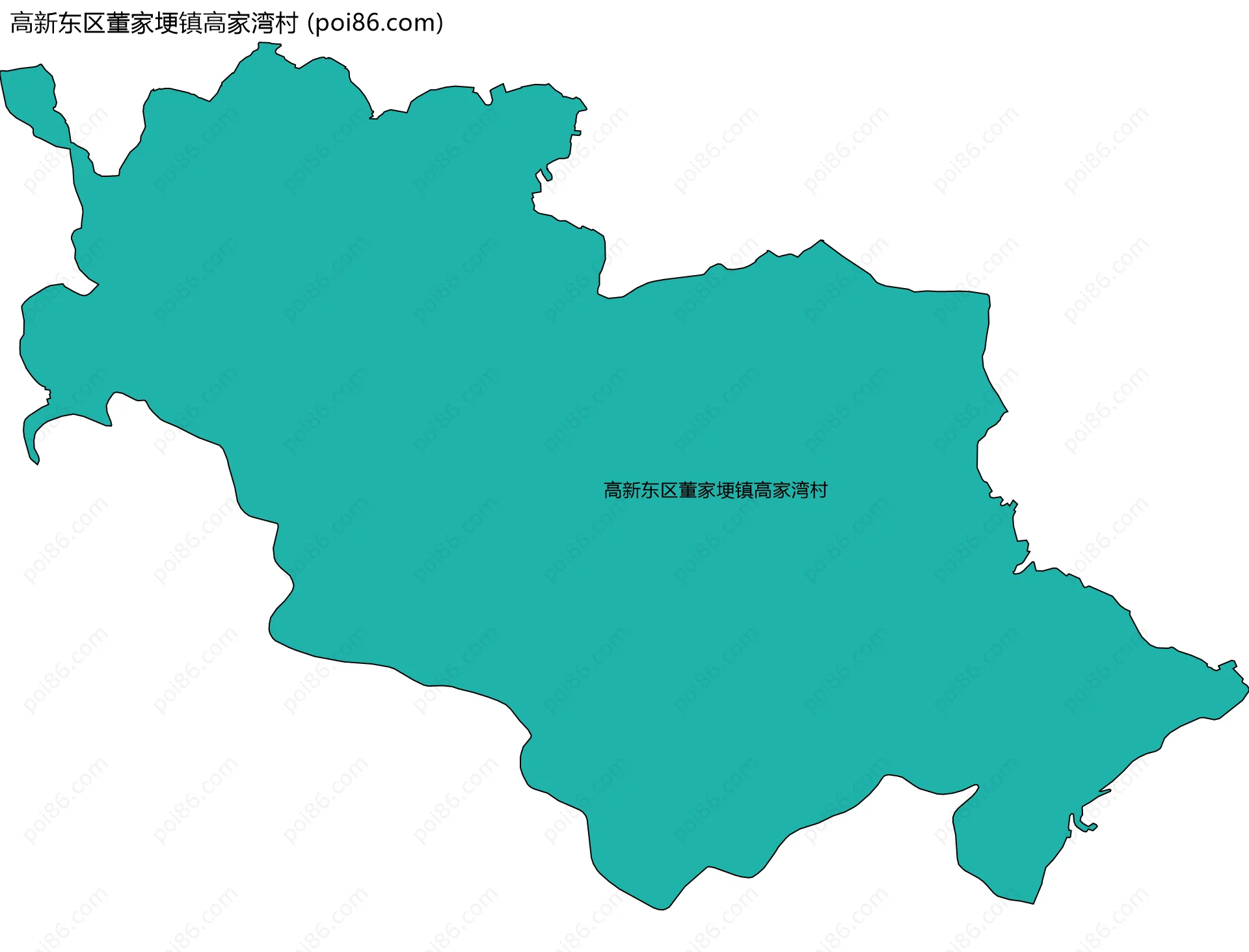 高新东区董家埂镇高家湾村边界地图