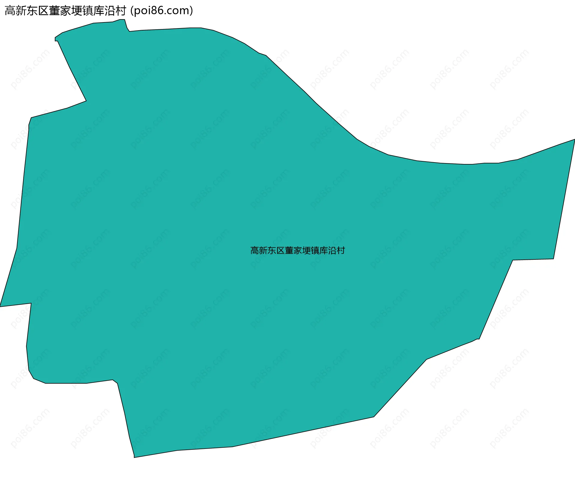 高新东区董家埂镇库沿村边界地图