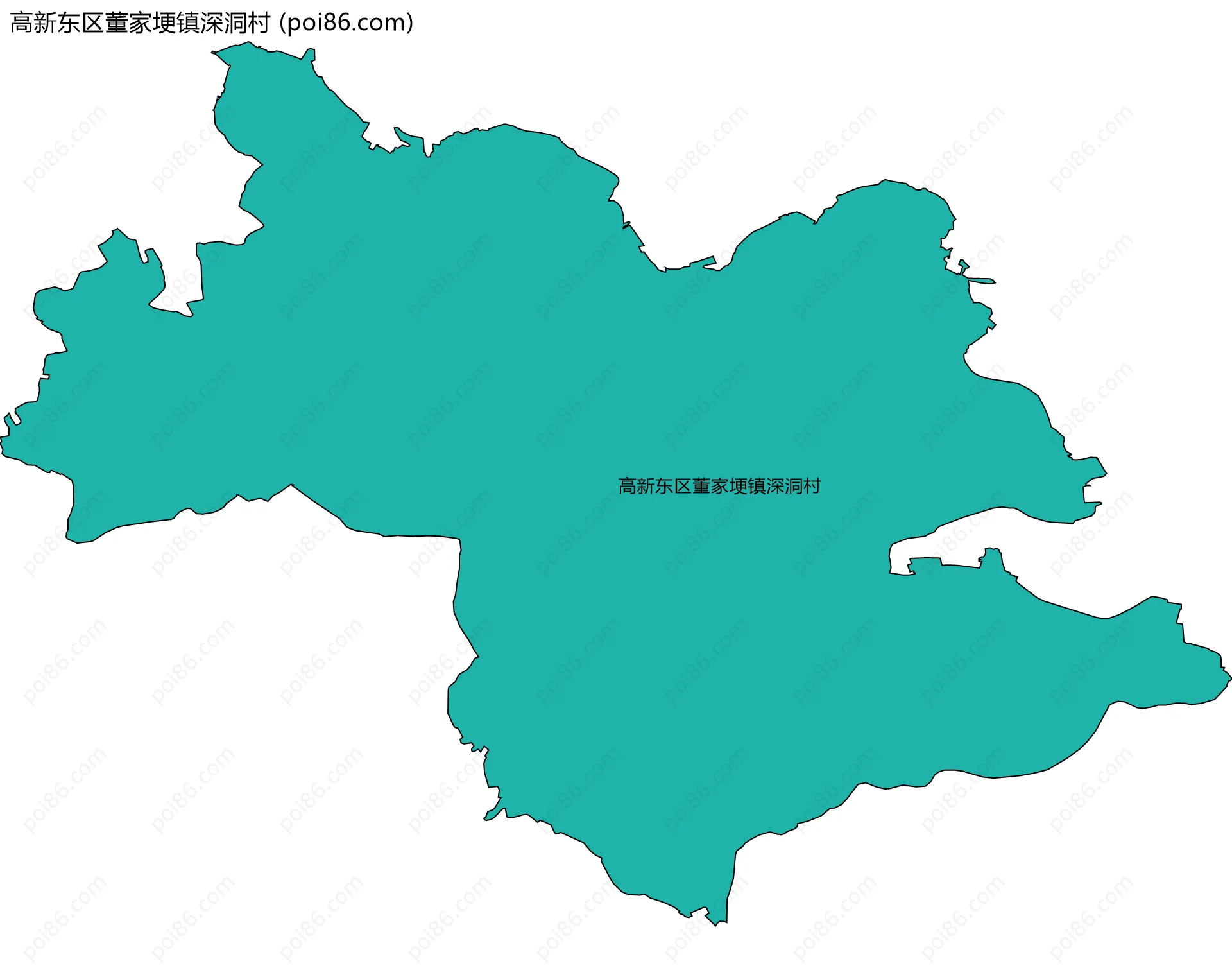 高新东区董家埂镇深洞村边界地图