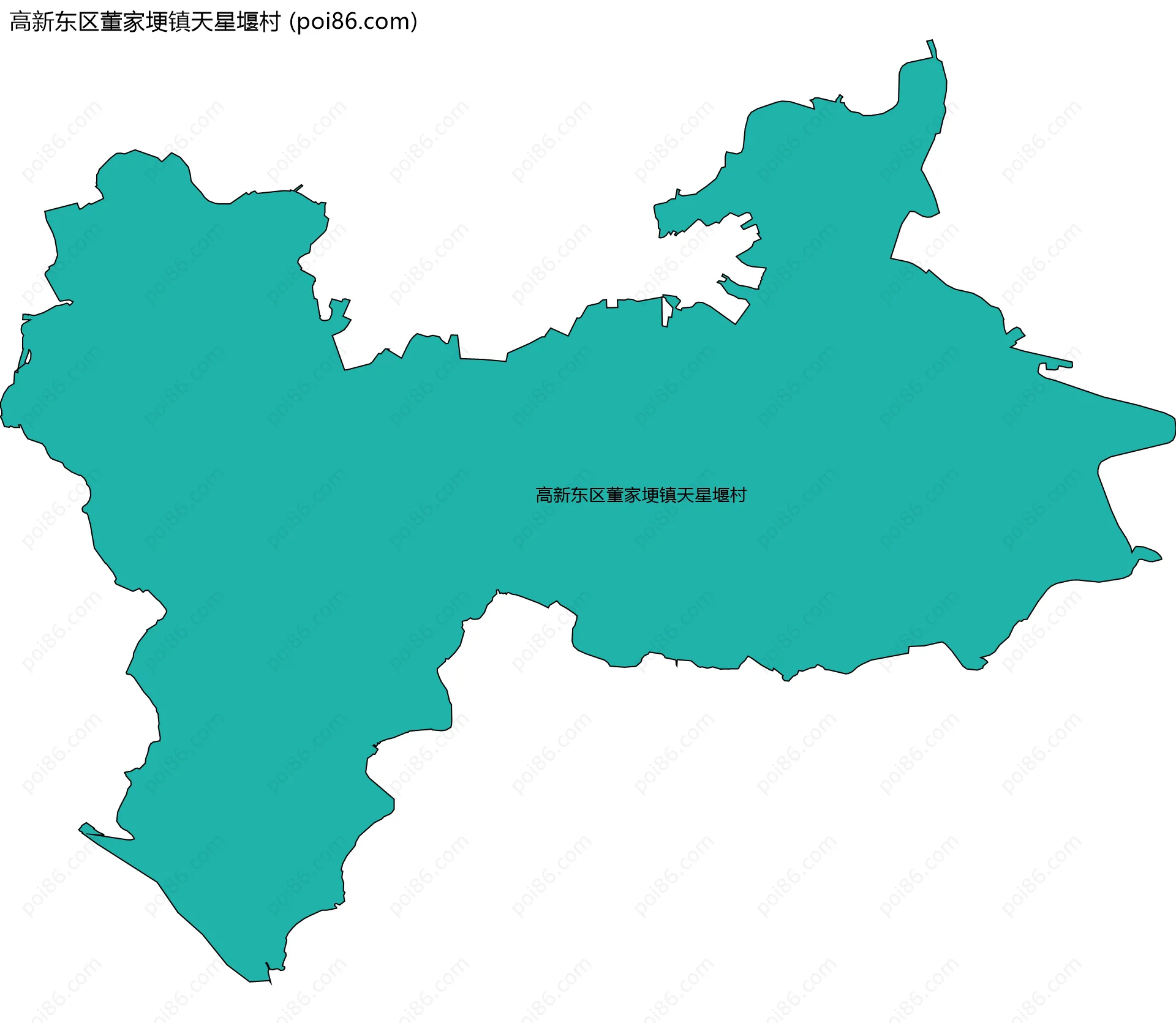 高新东区董家埂镇天星堰村边界地图