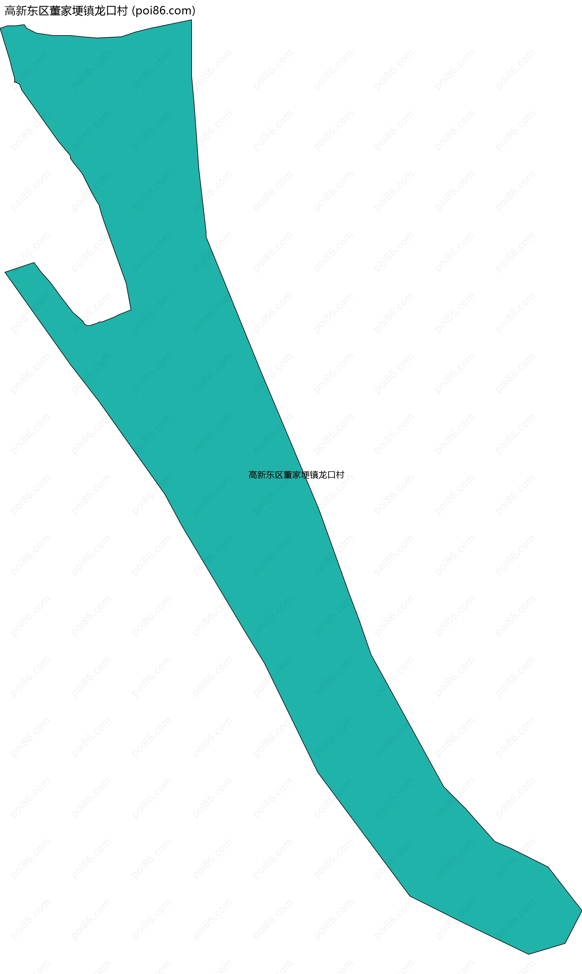 高新东区董家埂镇龙口村边界地图