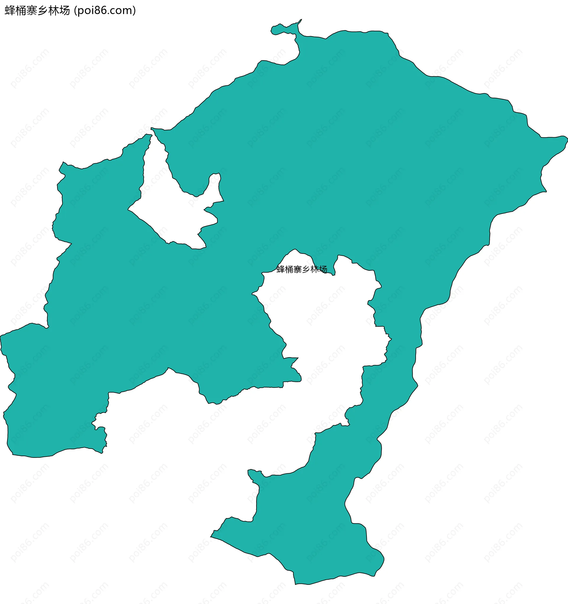 蜂桶寨乡林场边界地图