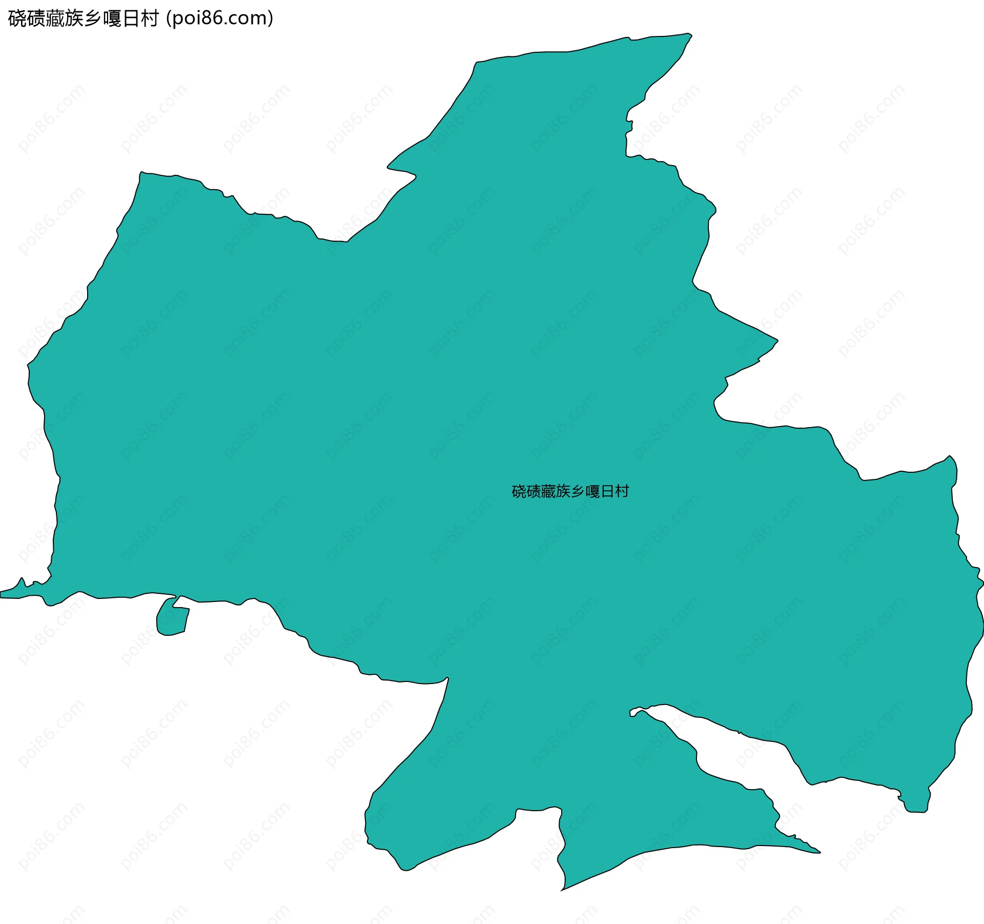 硗碛藏族乡嘎日村边界地图