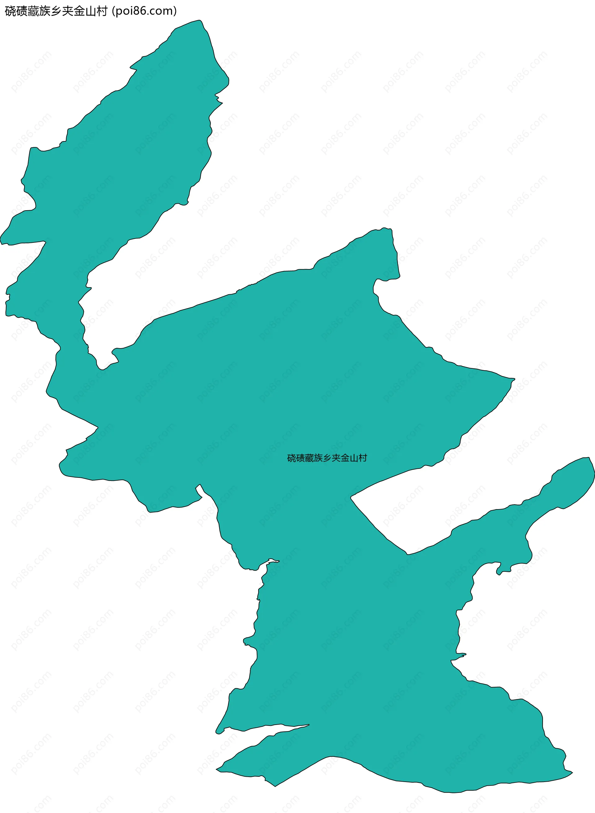 硗碛藏族乡夹金山村边界地图