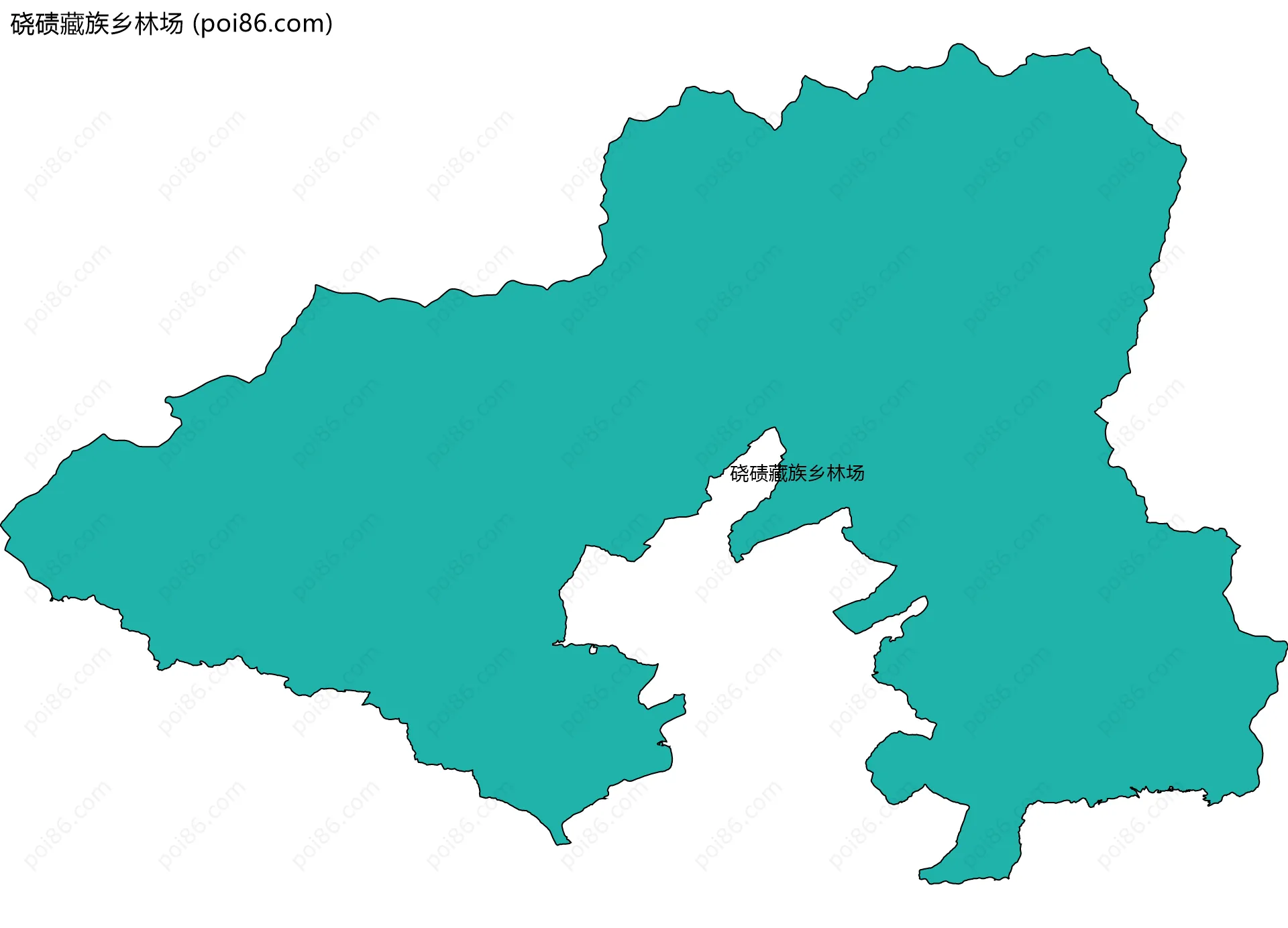硗碛藏族乡林场边界地图
