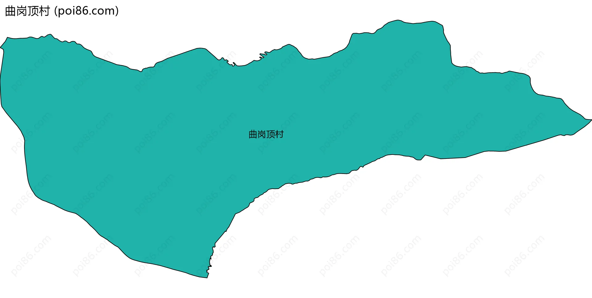 曲岗顶村边界地图