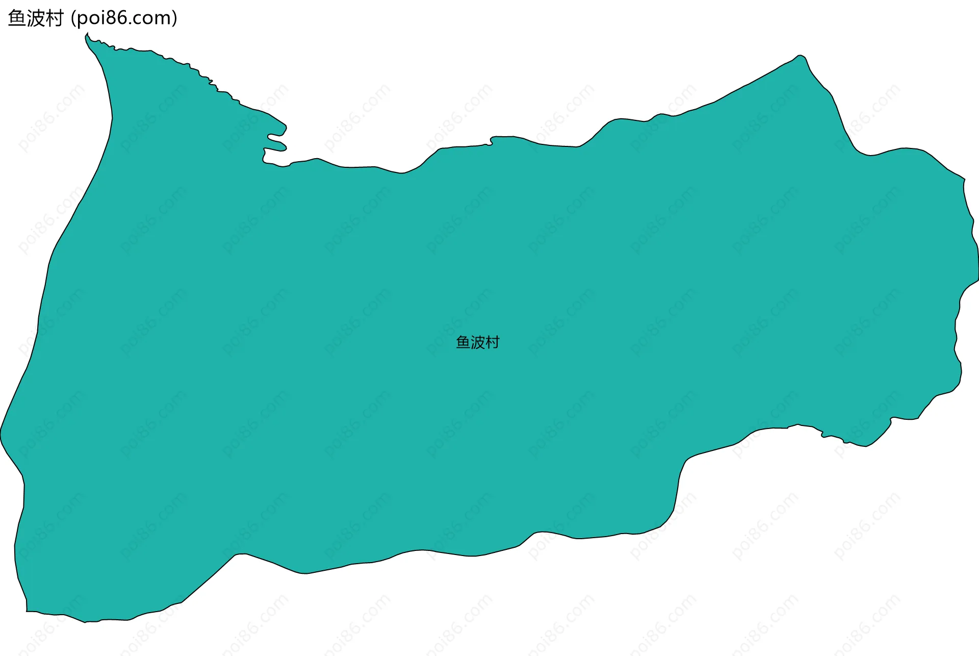 鱼波村边界地图