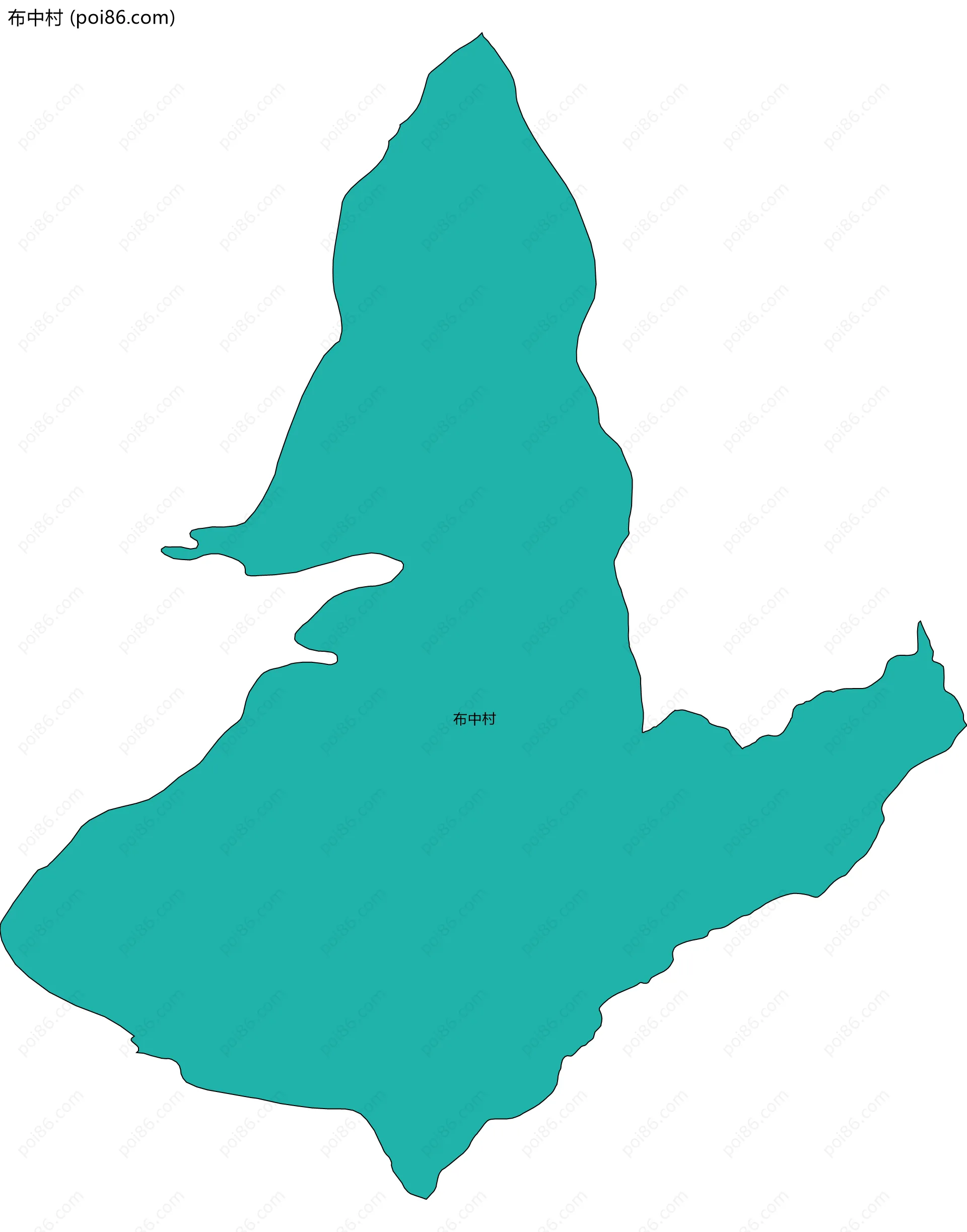 布中村边界地图