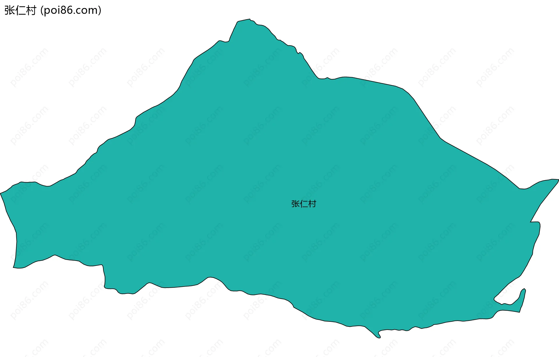 张仁村边界地图
