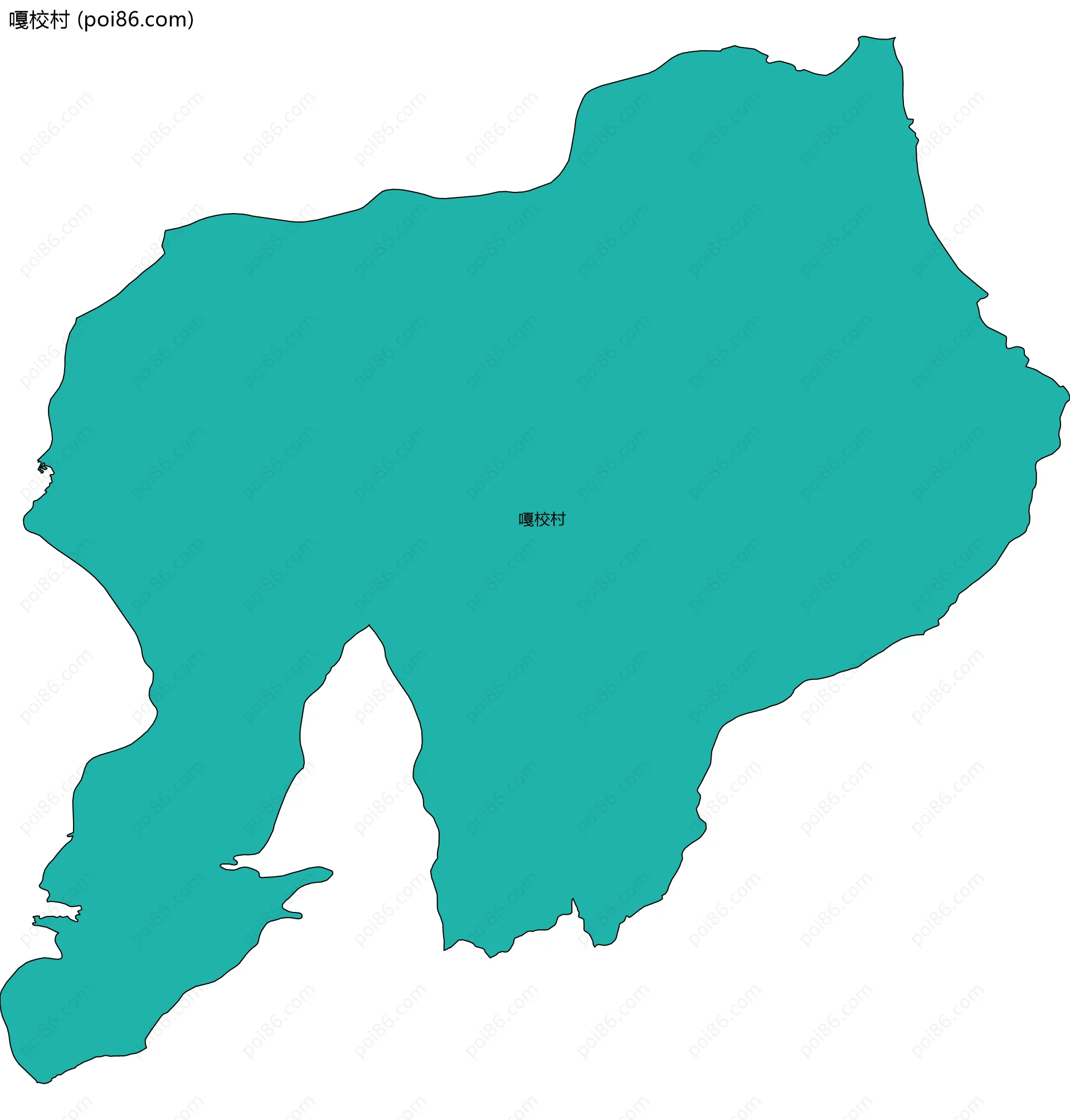 嘎校村边界地图