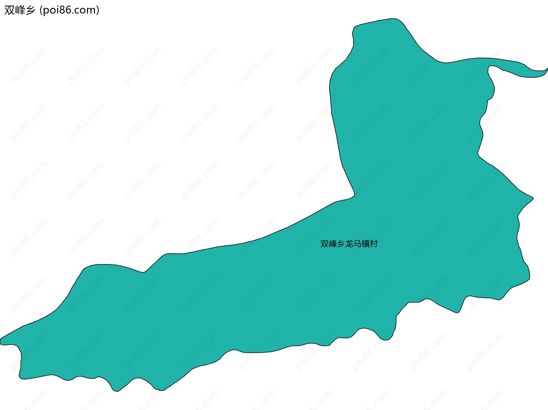 双峰乡边界地图(五级行政区划)
