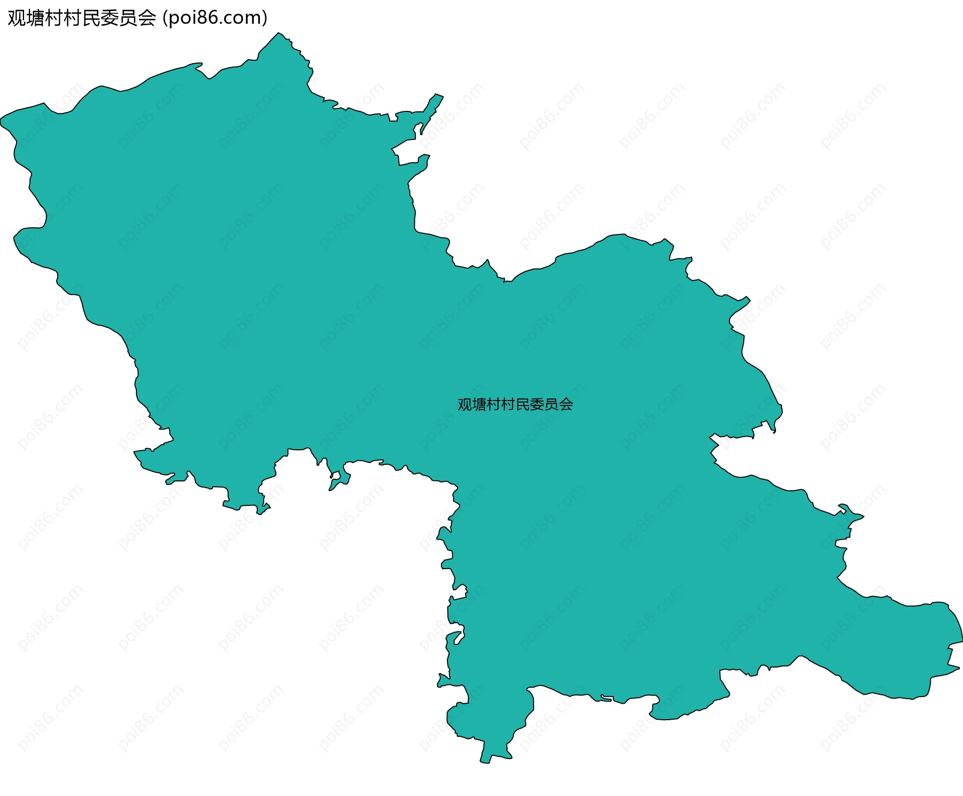 观塘村村民委员会边界地图
