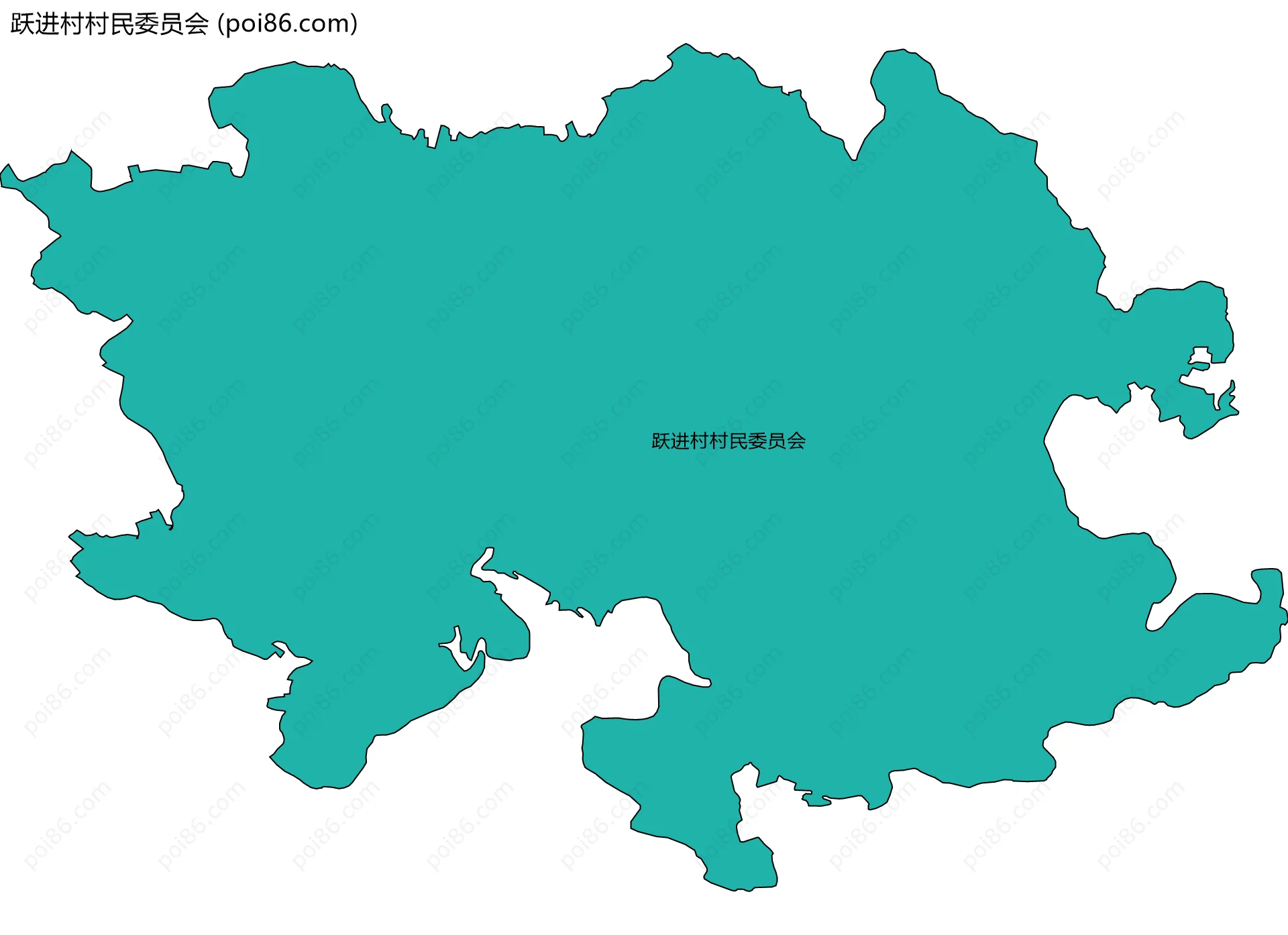 跃进村村民委员会边界地图