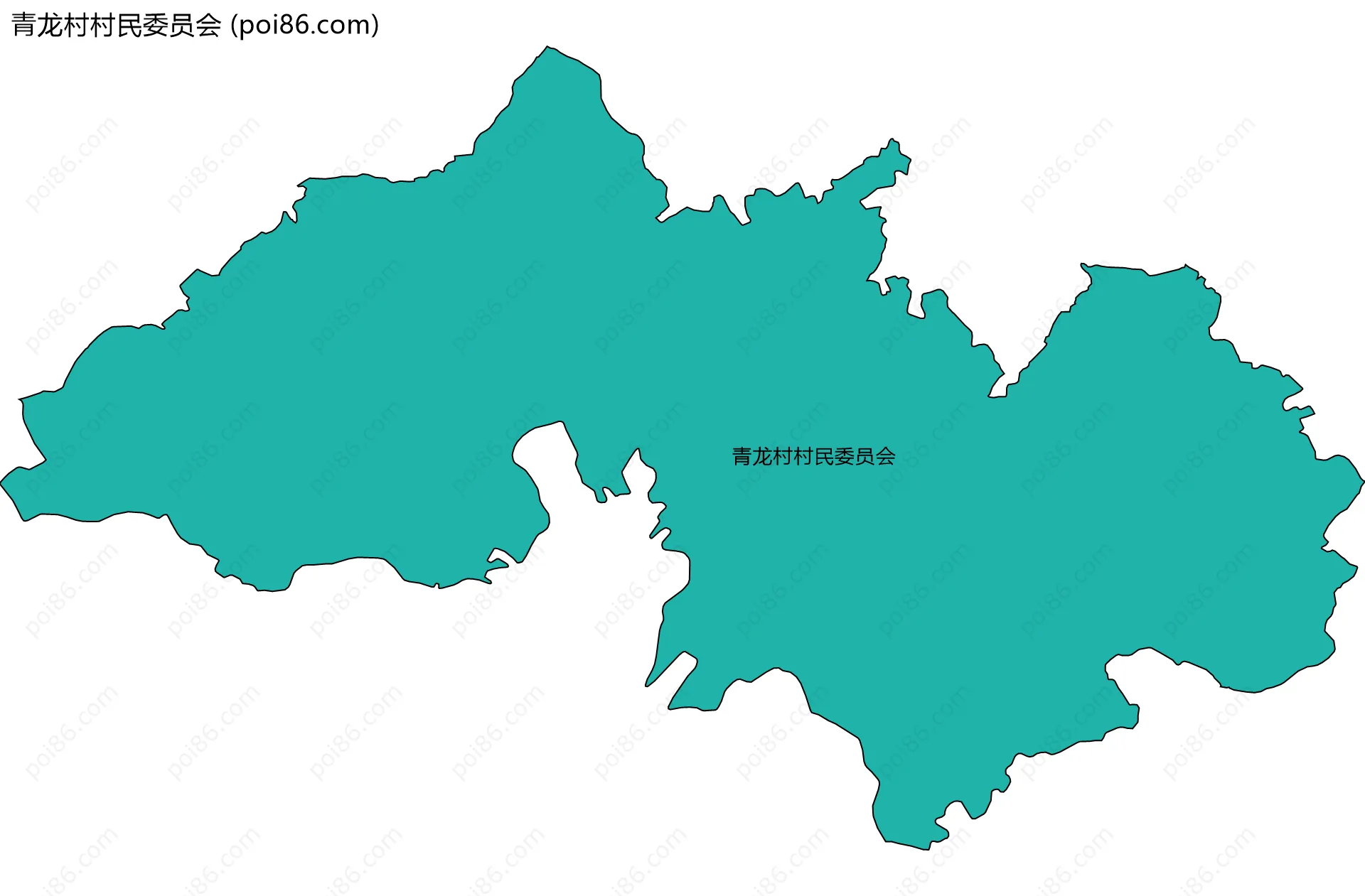 青龙村村民委员会边界地图