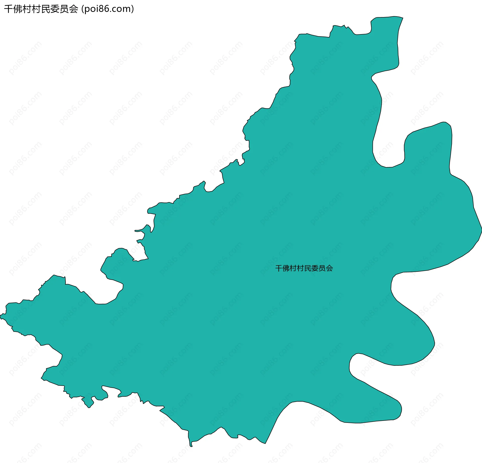 千佛村村民委员会边界地图