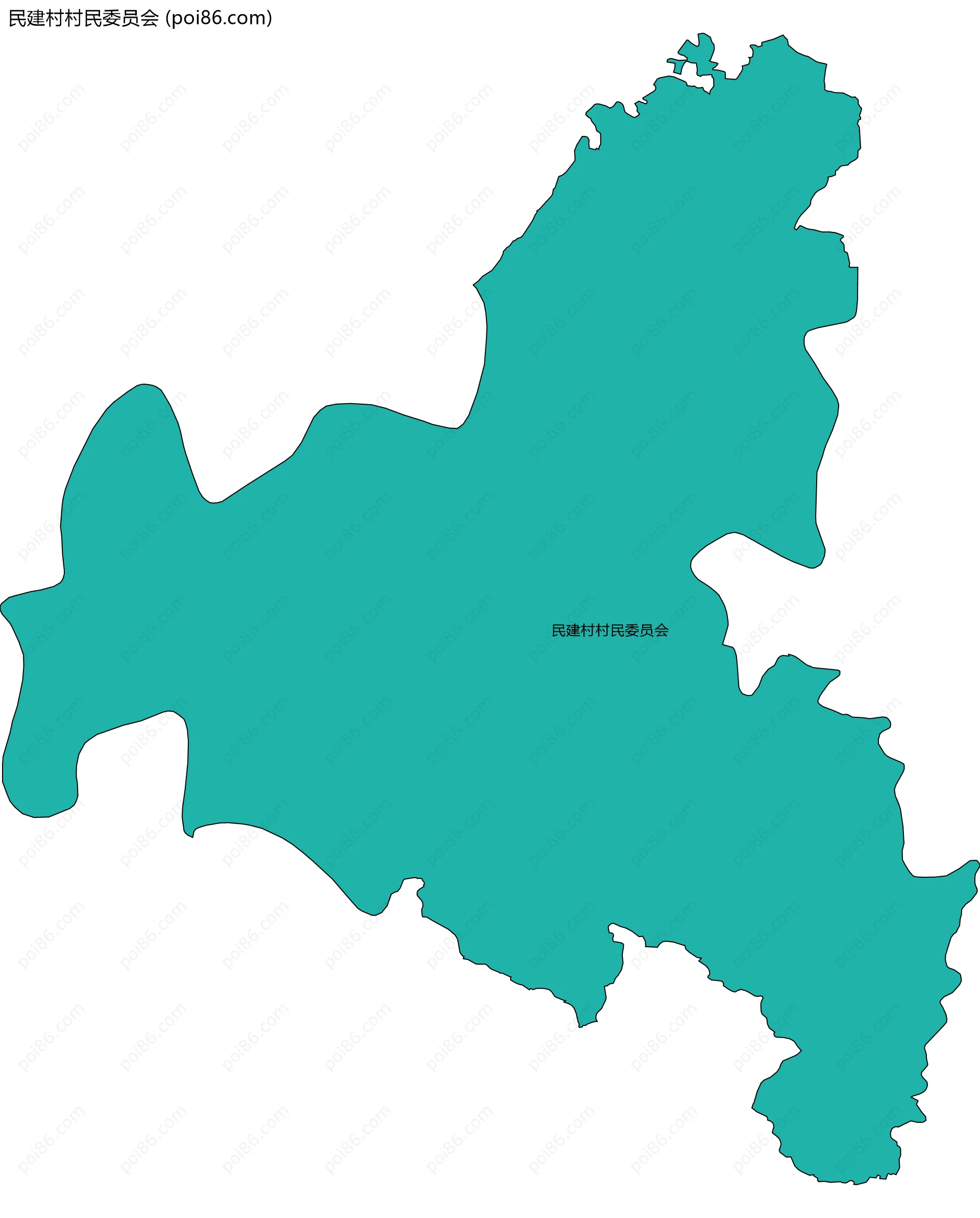 民建村村民委员会边界地图