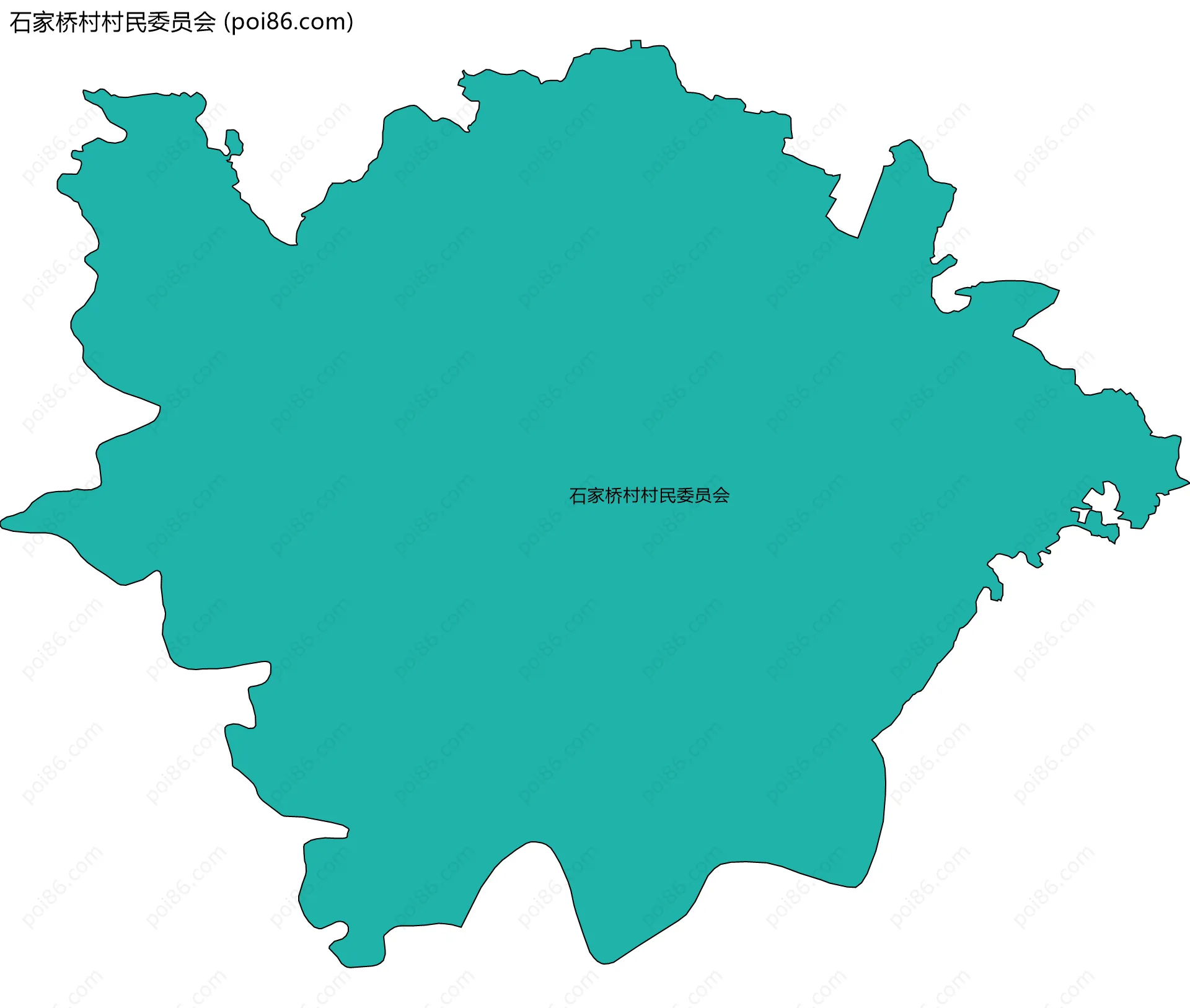 石家桥村村民委员会边界地图