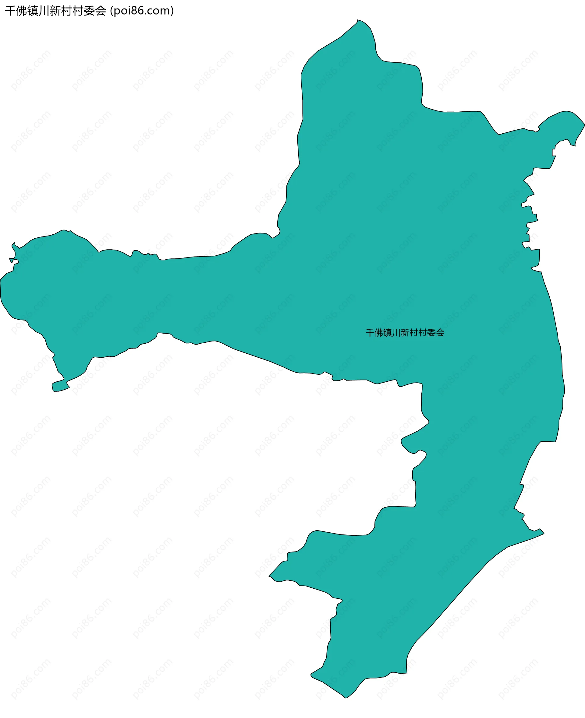 千佛镇川新村村委会边界地图