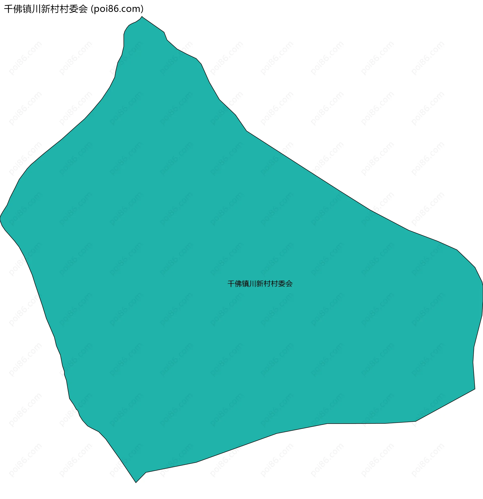 千佛镇川新村村委会边界地图