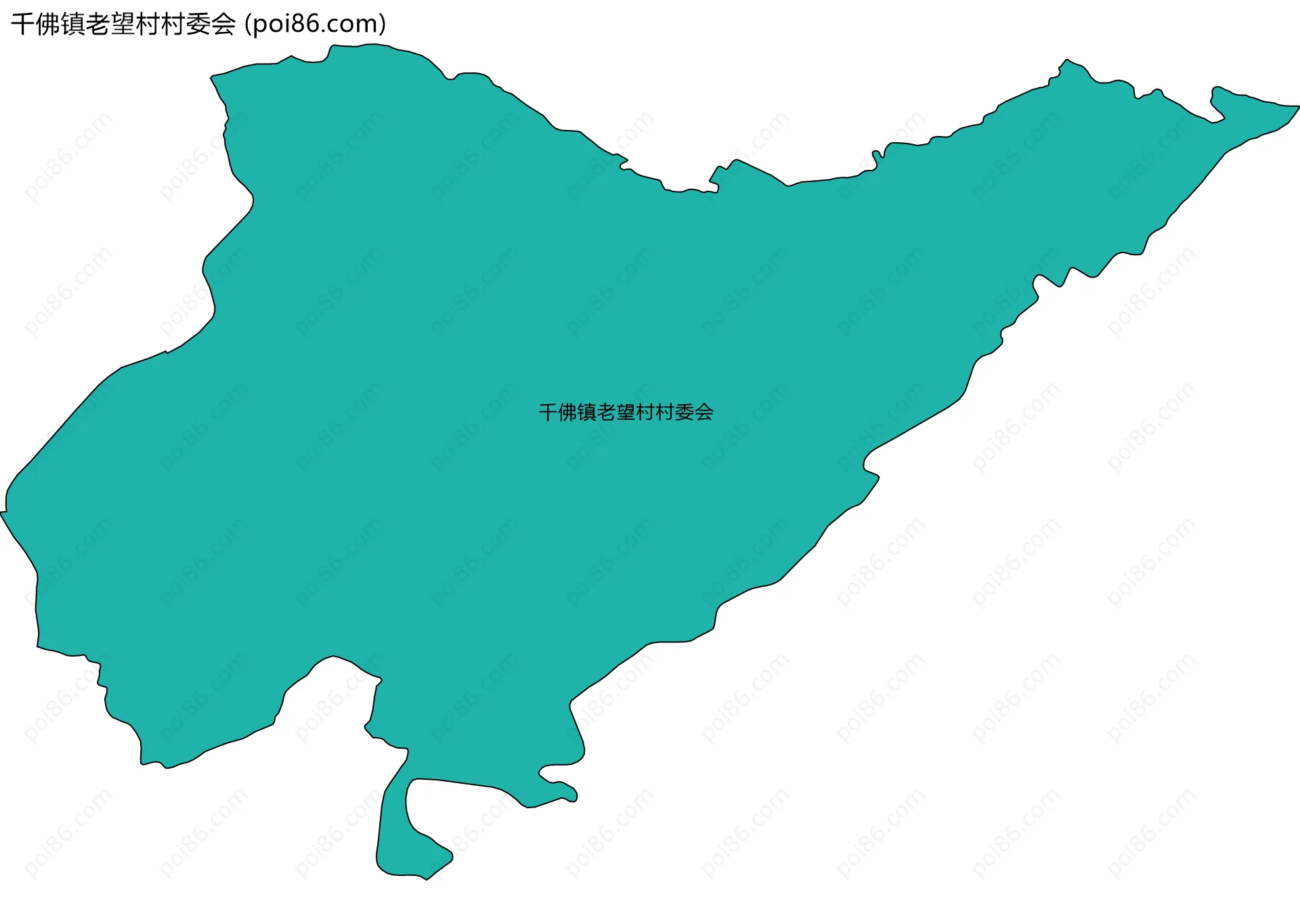 千佛镇老望村村委会边界地图