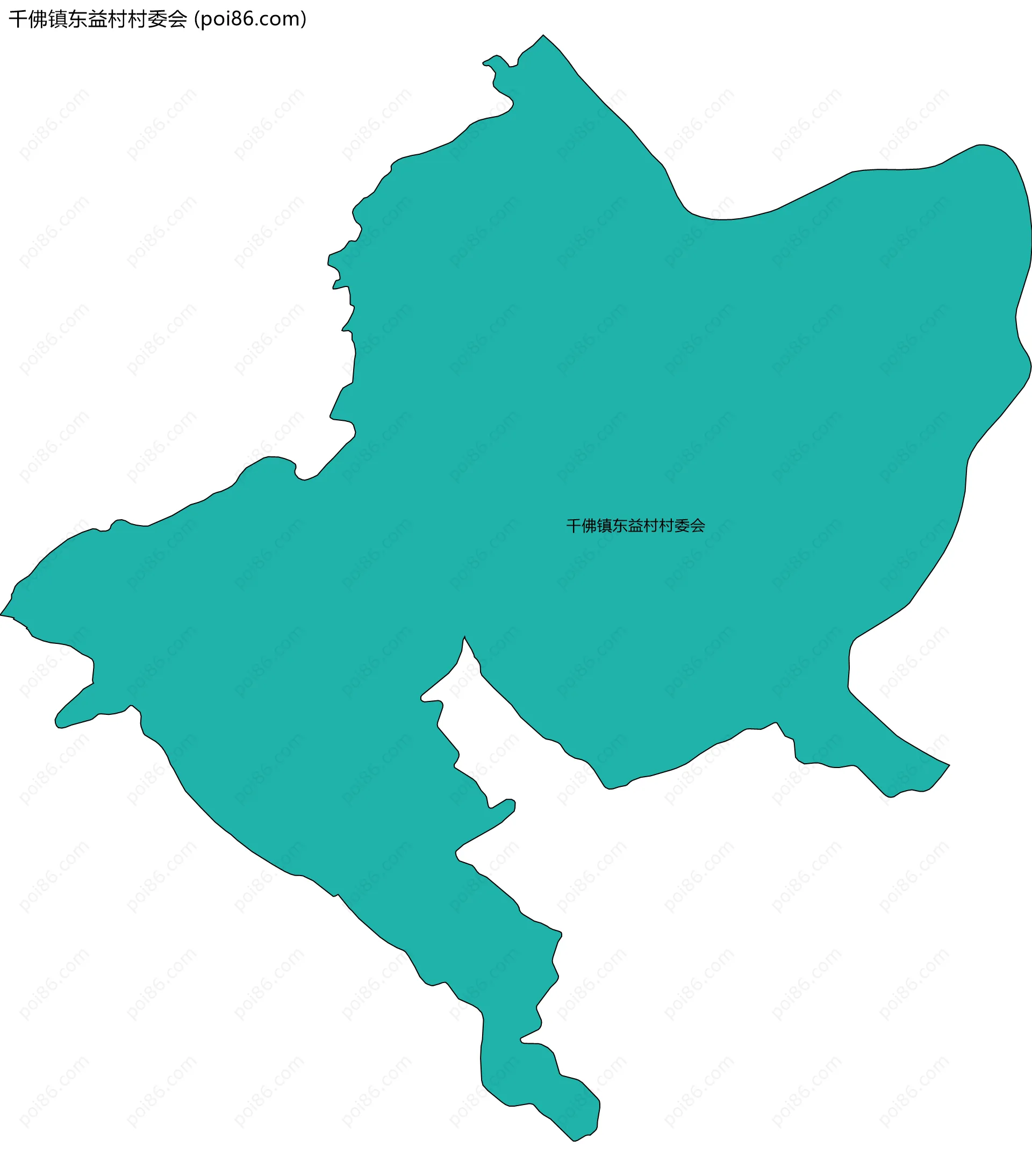 千佛镇东益村村委会边界地图