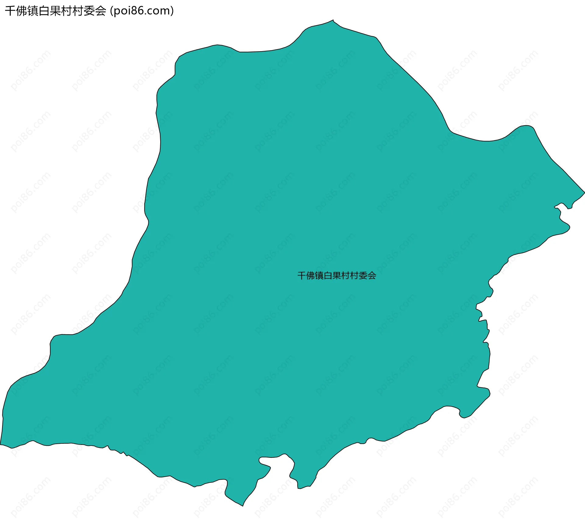 千佛镇白果村村委会边界地图