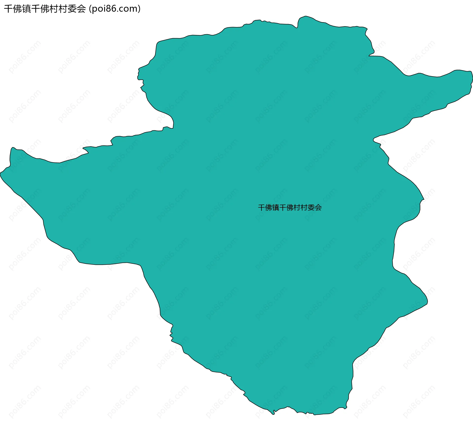 千佛镇千佛村村委会边界地图