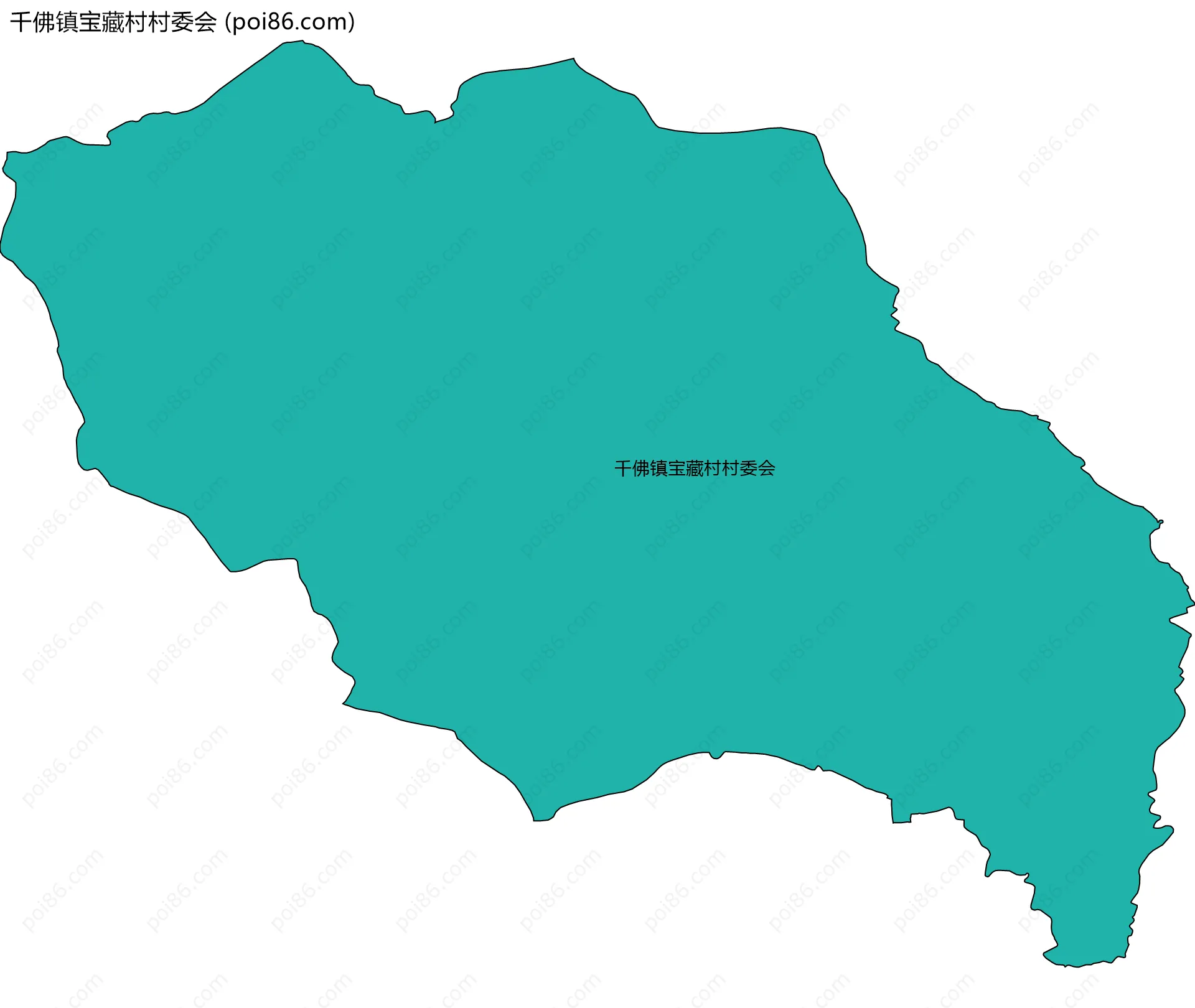 千佛镇宝藏村村委会边界地图