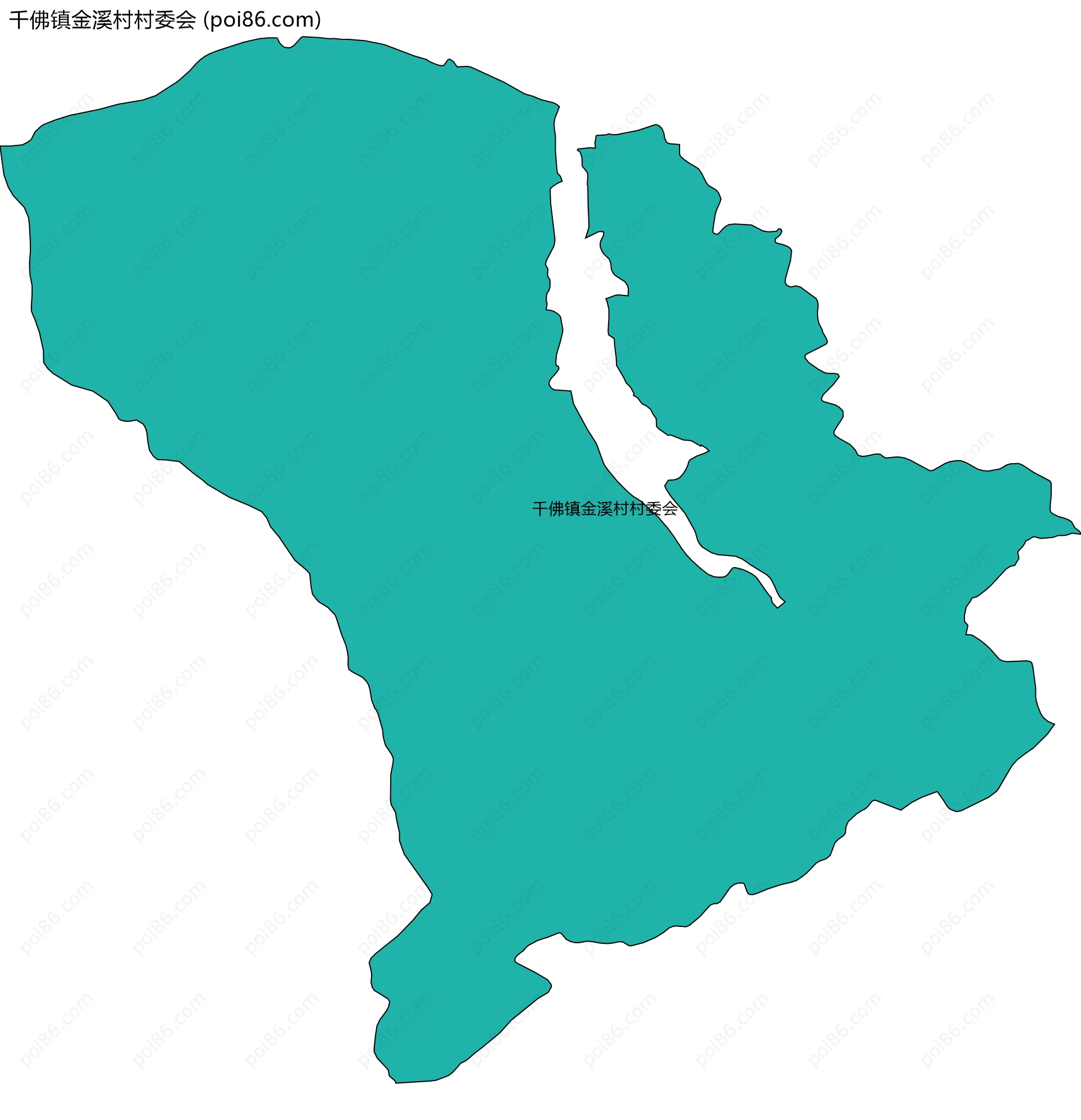 千佛镇金溪村村委会边界地图
