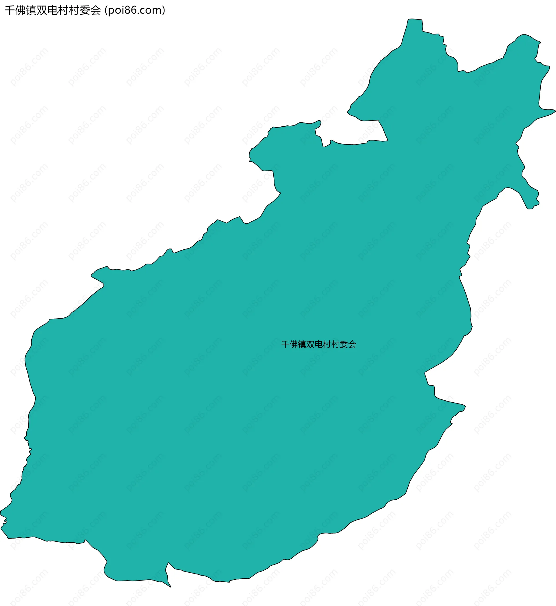 千佛镇双电村村委会边界地图