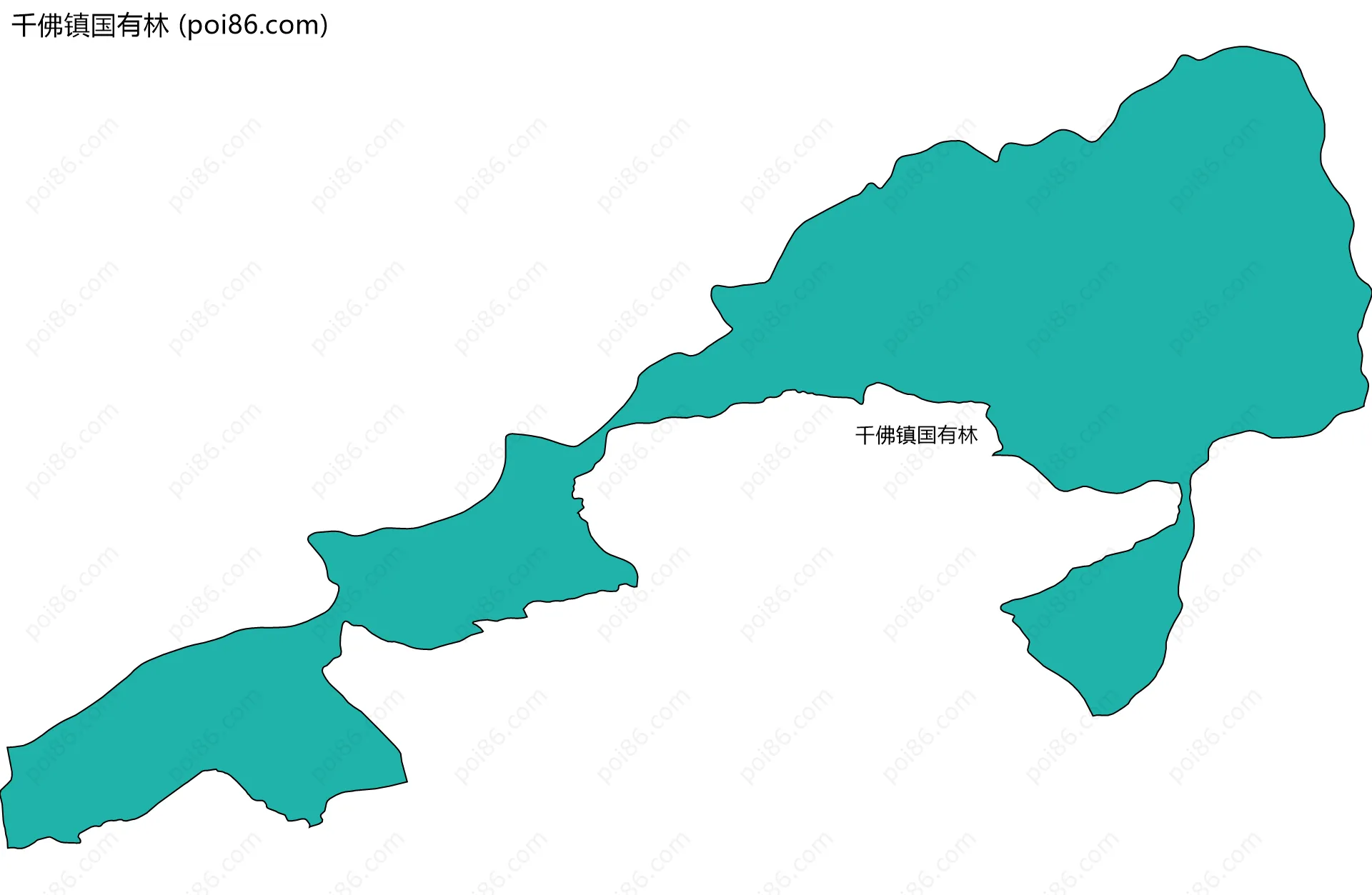千佛镇国有林边界地图