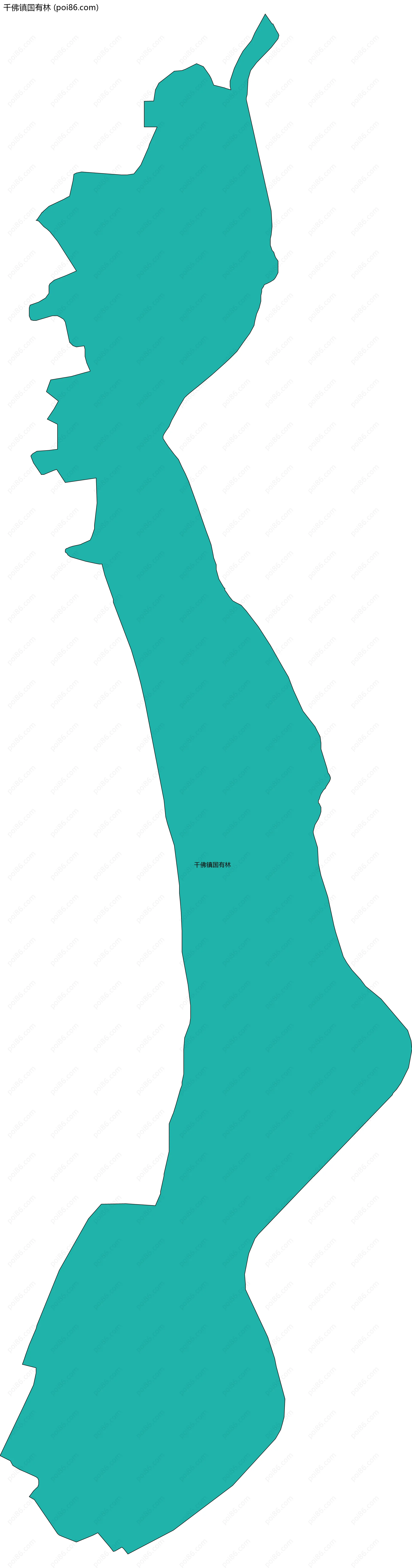 千佛镇国有林边界地图