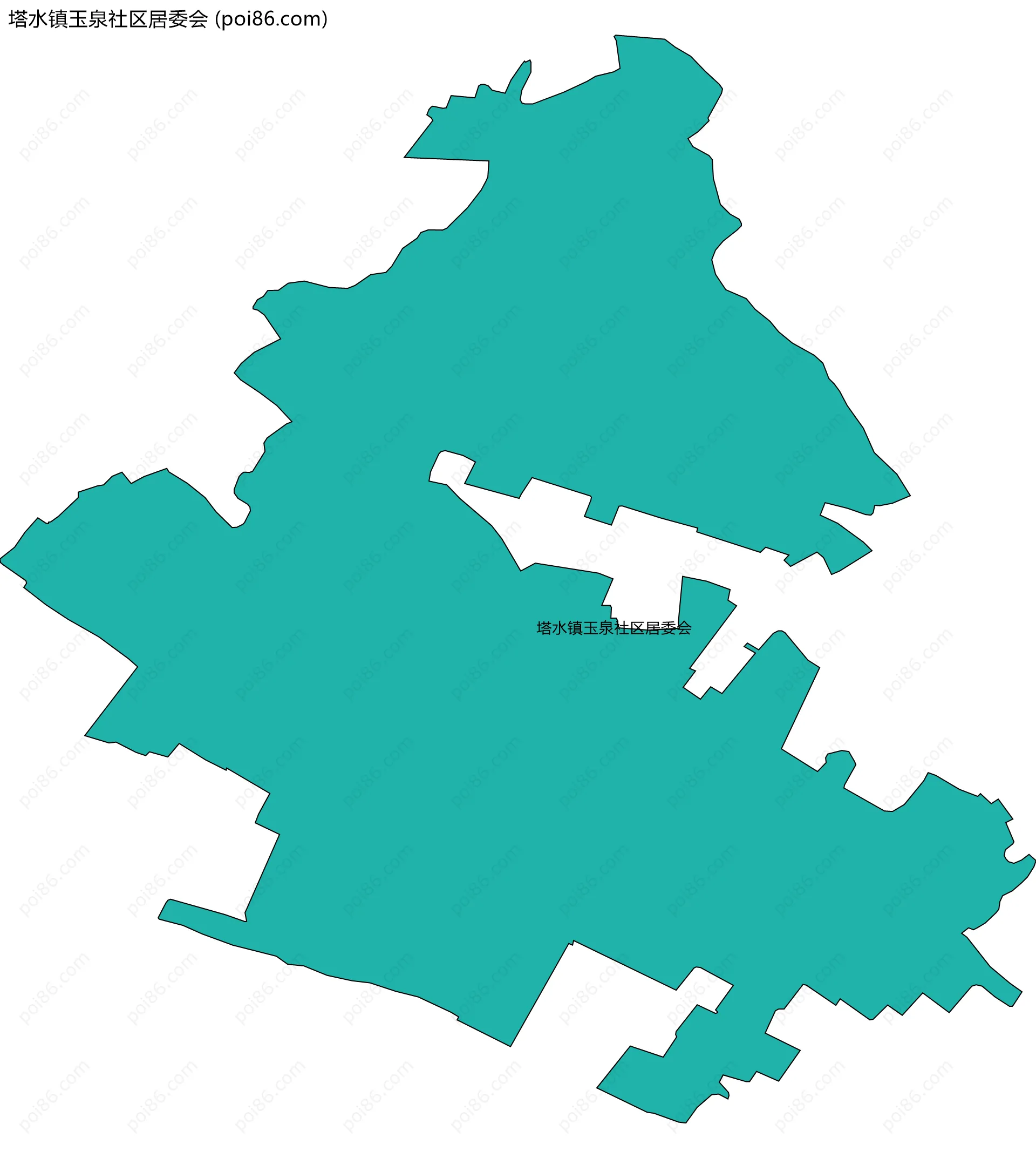 塔水镇玉泉社区居委会边界地图